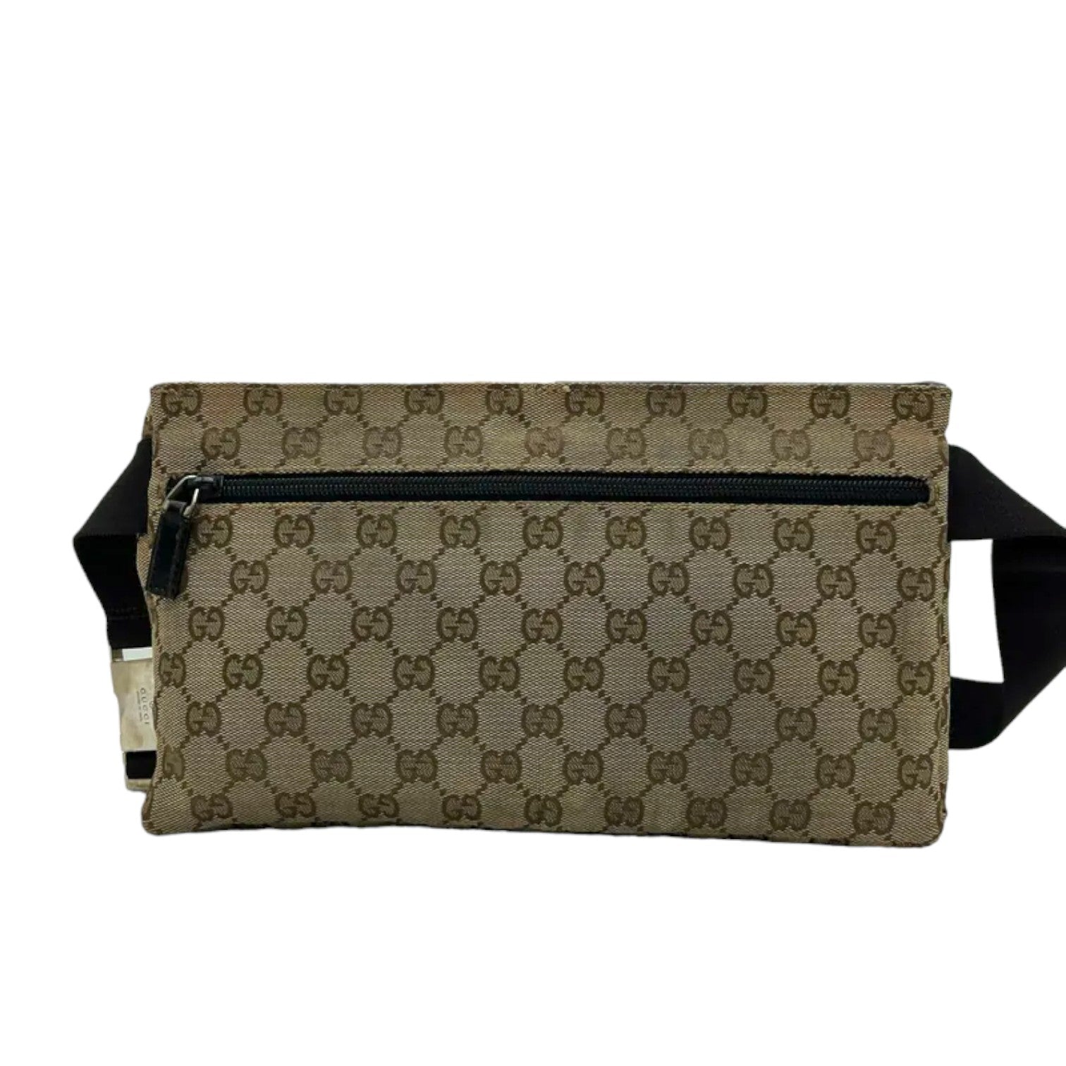 Gucci Monogram Leather Canvas Shoulder Bag