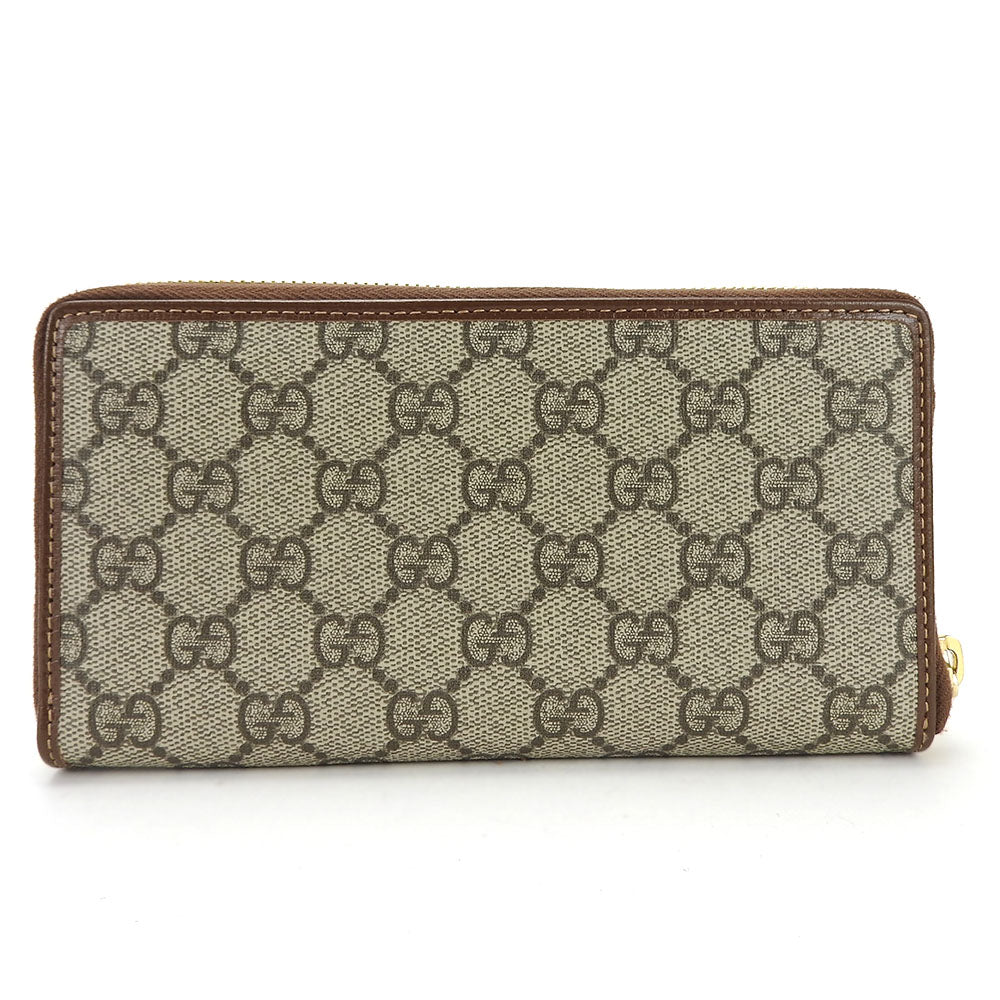 GUCCI Long Wallet Purse 673003 GG Supreme Canvas beige Interlocking G