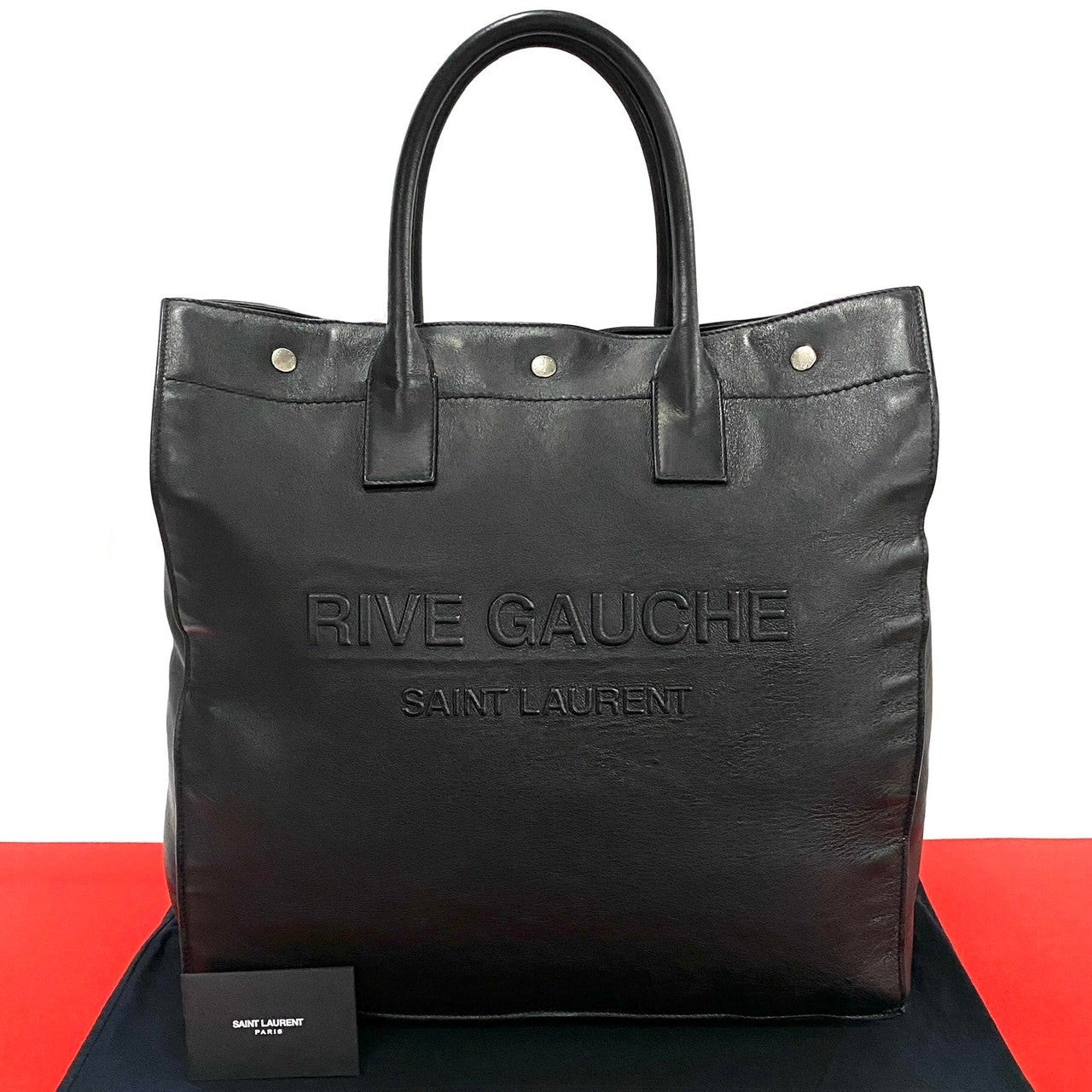 YVES SAINT LAURENT Tote Bag leather black Rive Gauche Women