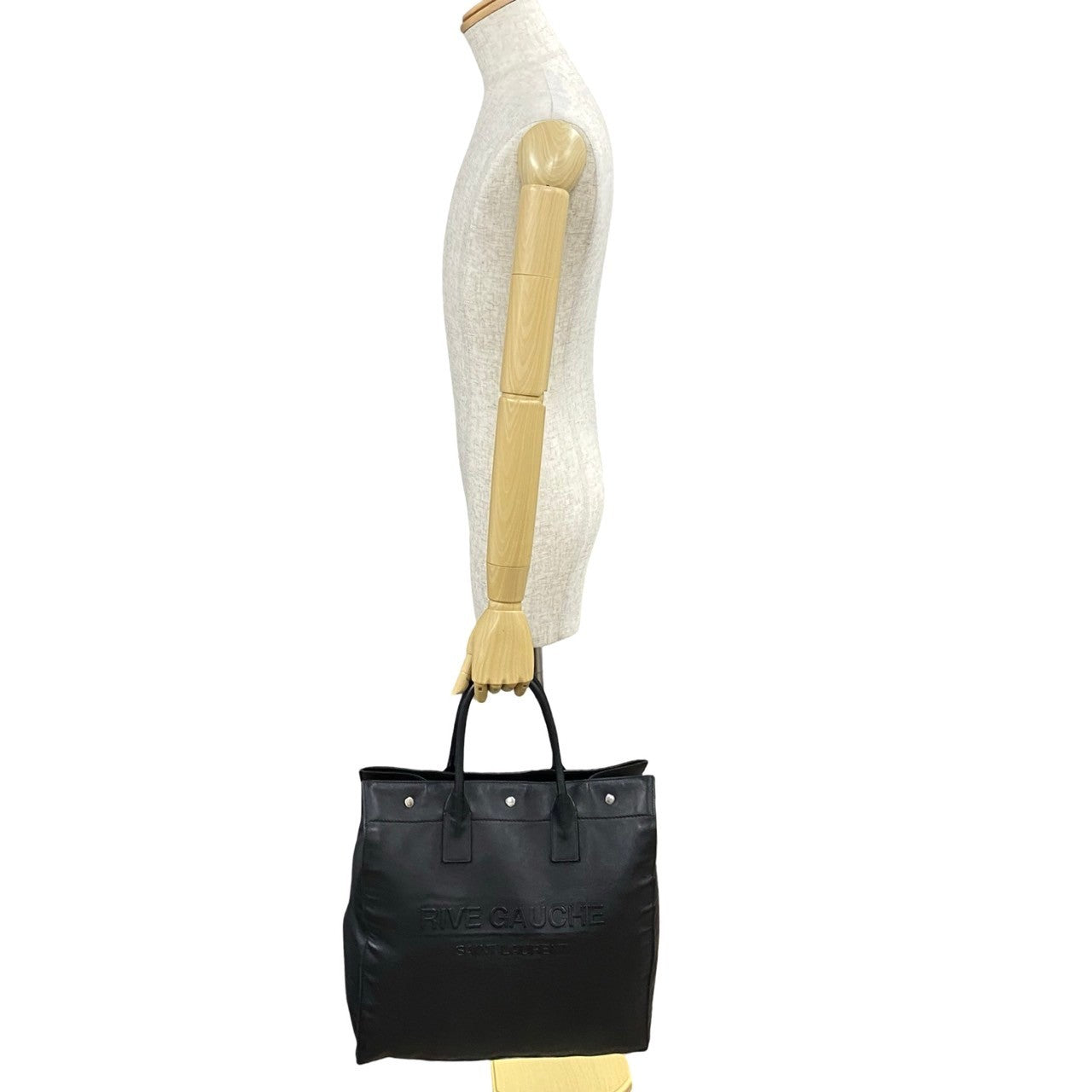 YVES SAINT LAURENT Tote Bag leather black Rive Gauche Women