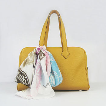 Luxury Hermes Togo leather handbag H2802 yellow