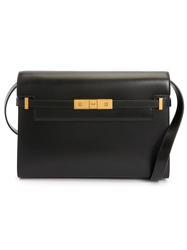 Luxury Saint Laurent Trending 2025 Manhattan Leather Shoulder Bag Black