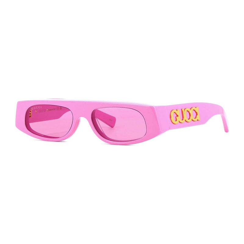 Gucci Sunglasses Geometric Full Rim, White Frame and Grey Lens GG1771S002