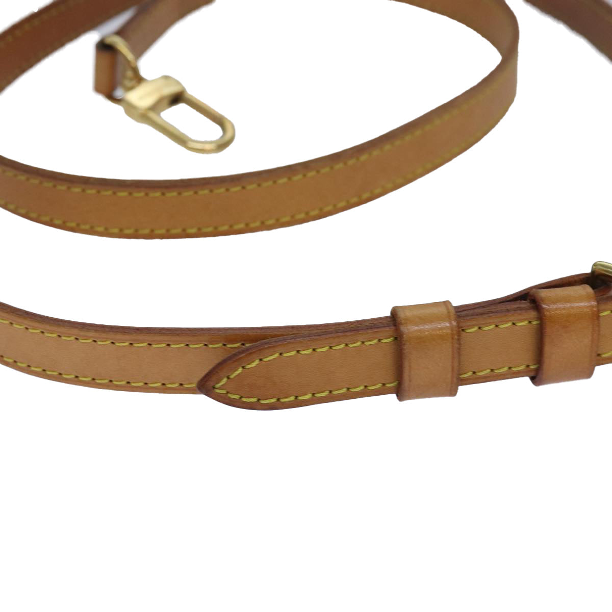 LOUIS VUITTON Adjustable Shoulder Strap Leather 37.8"-45.3" Beige Auth 80730