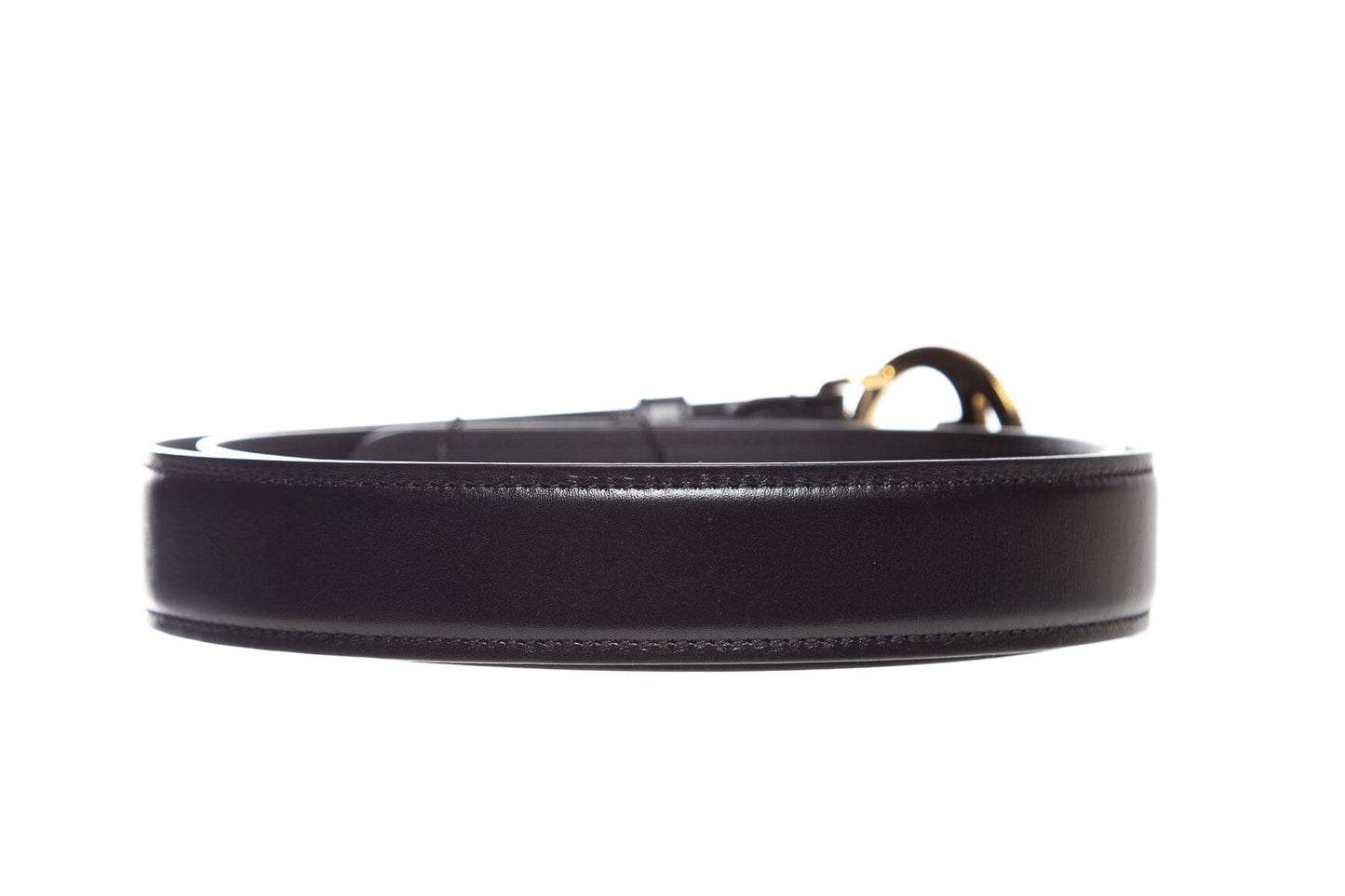 Gucci Black Interlocking G Logo Leather Belt SZ 95/38
