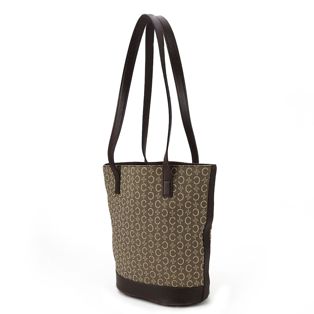 CELINE Tote Bag Canvas, Leather beige Sulky Women