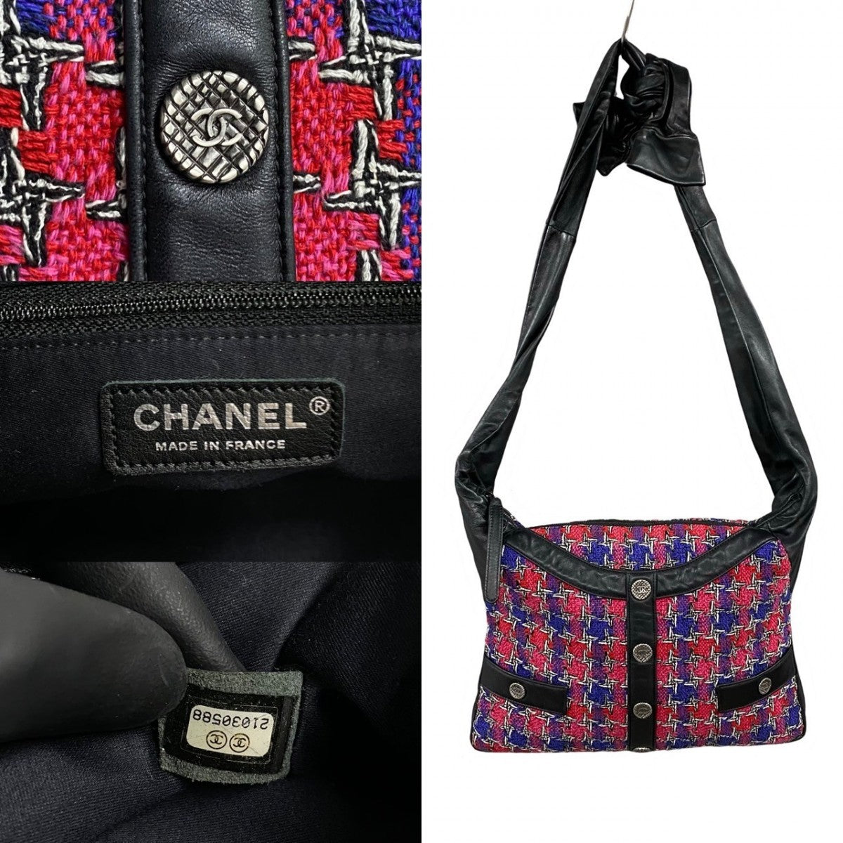 CHANEL Shoulder Bag Tweed, Lambskin pink COCO Mark Girl chanel Women
