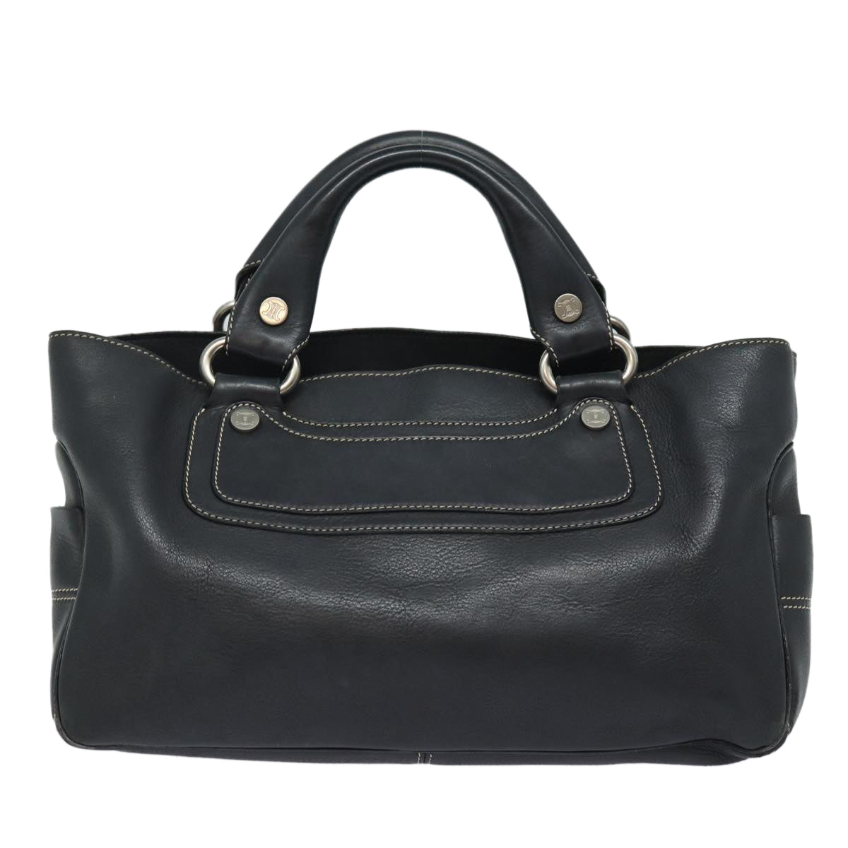 Luxury CELINE Hand Bag Leather Black  80876