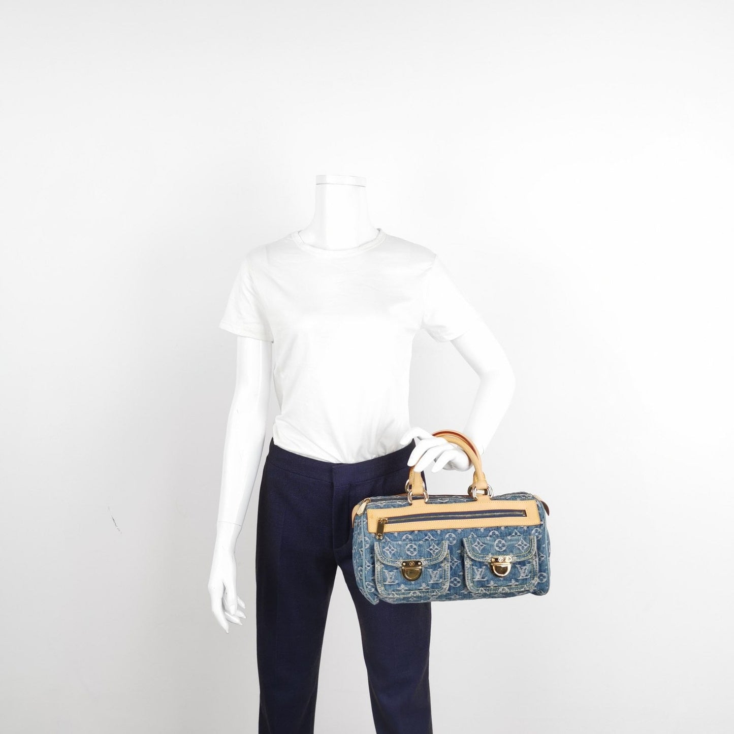 Louis Vuitton Denim Neo Speedy Boston Bag