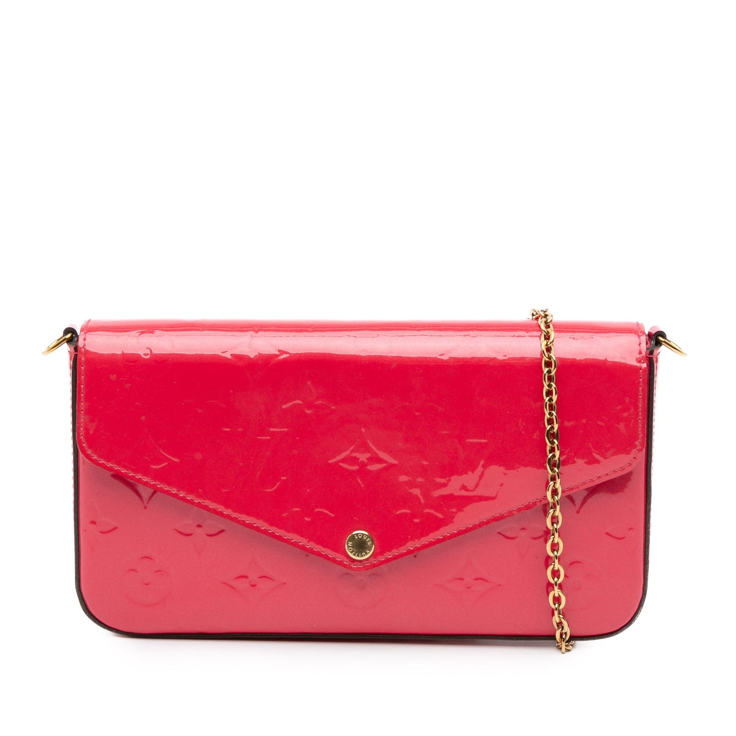 Red Louis Vuitton Monogram Vernis Pochette Felicie Crossbody Bag
