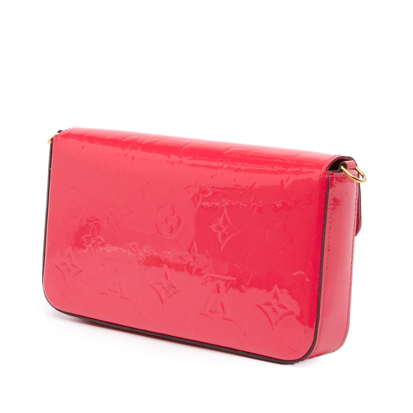Red Louis Vuitton Monogram Vernis Pochette Felicie Crossbody Bag