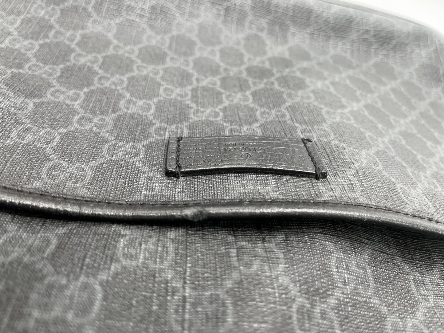 Gucci Gg Supreme Shoulder Bag Canvas Black Leather Shoulder Bag Bag ( )