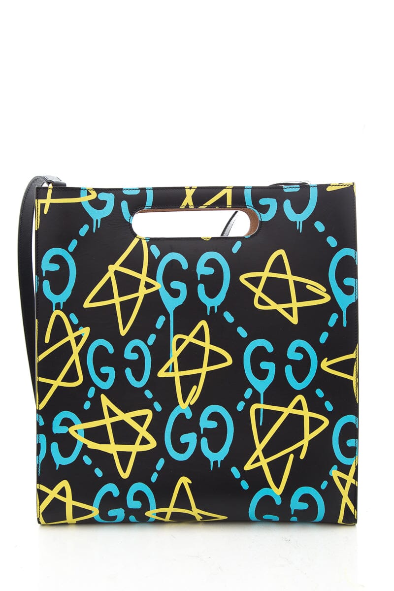 Gucci Black Leather Tote Style 16