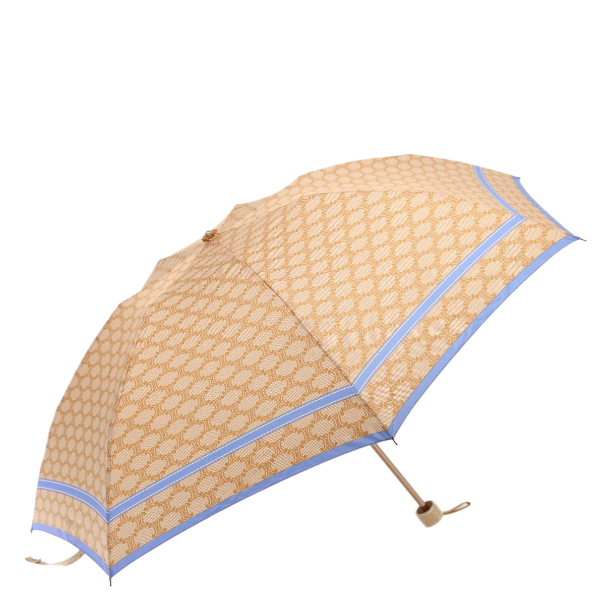 Luxury CELINE Macadam Canvas folding Umbrella Nylon Beige  81000