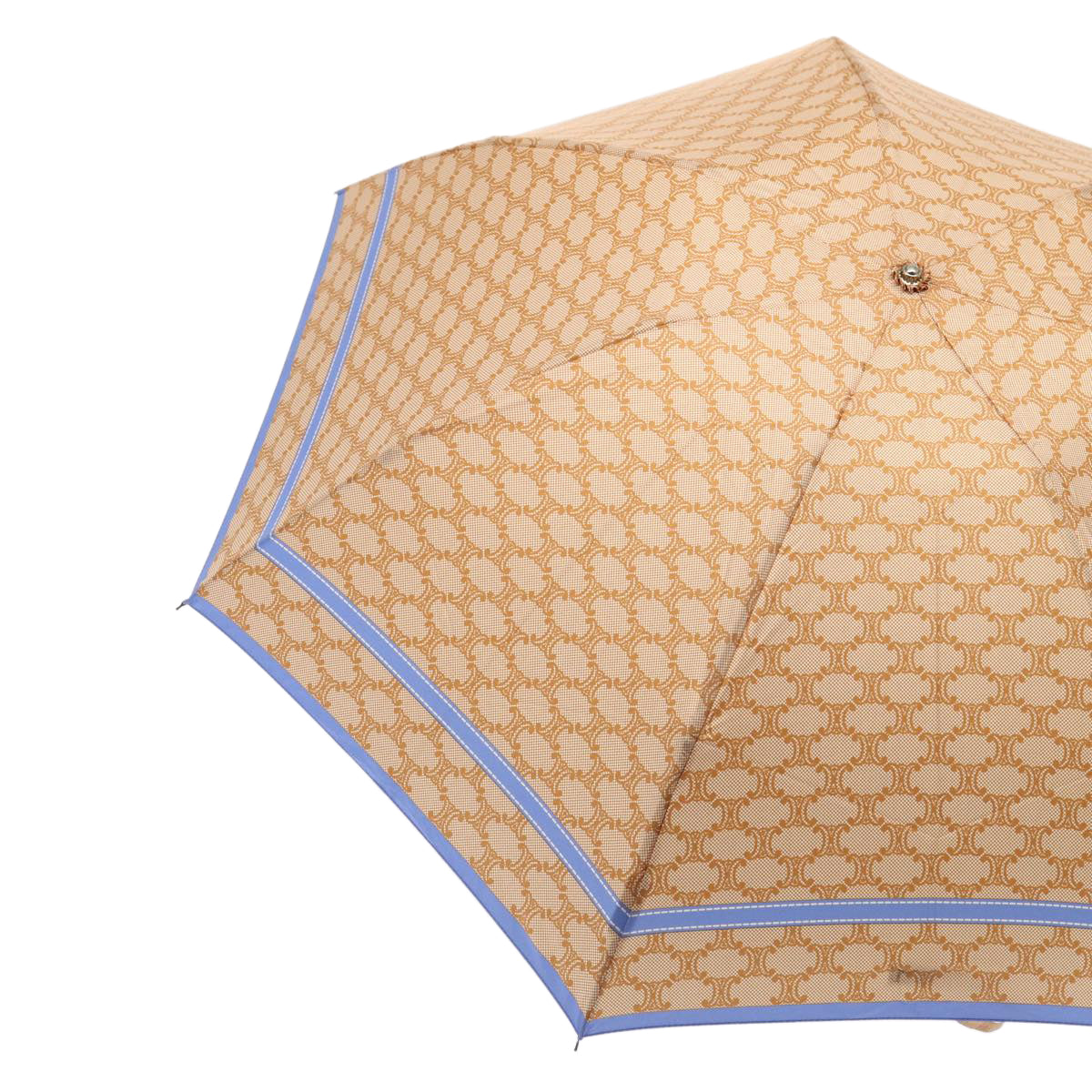 Luxury CELINE Macadam Canvas folding Umbrella Nylon Beige  81000