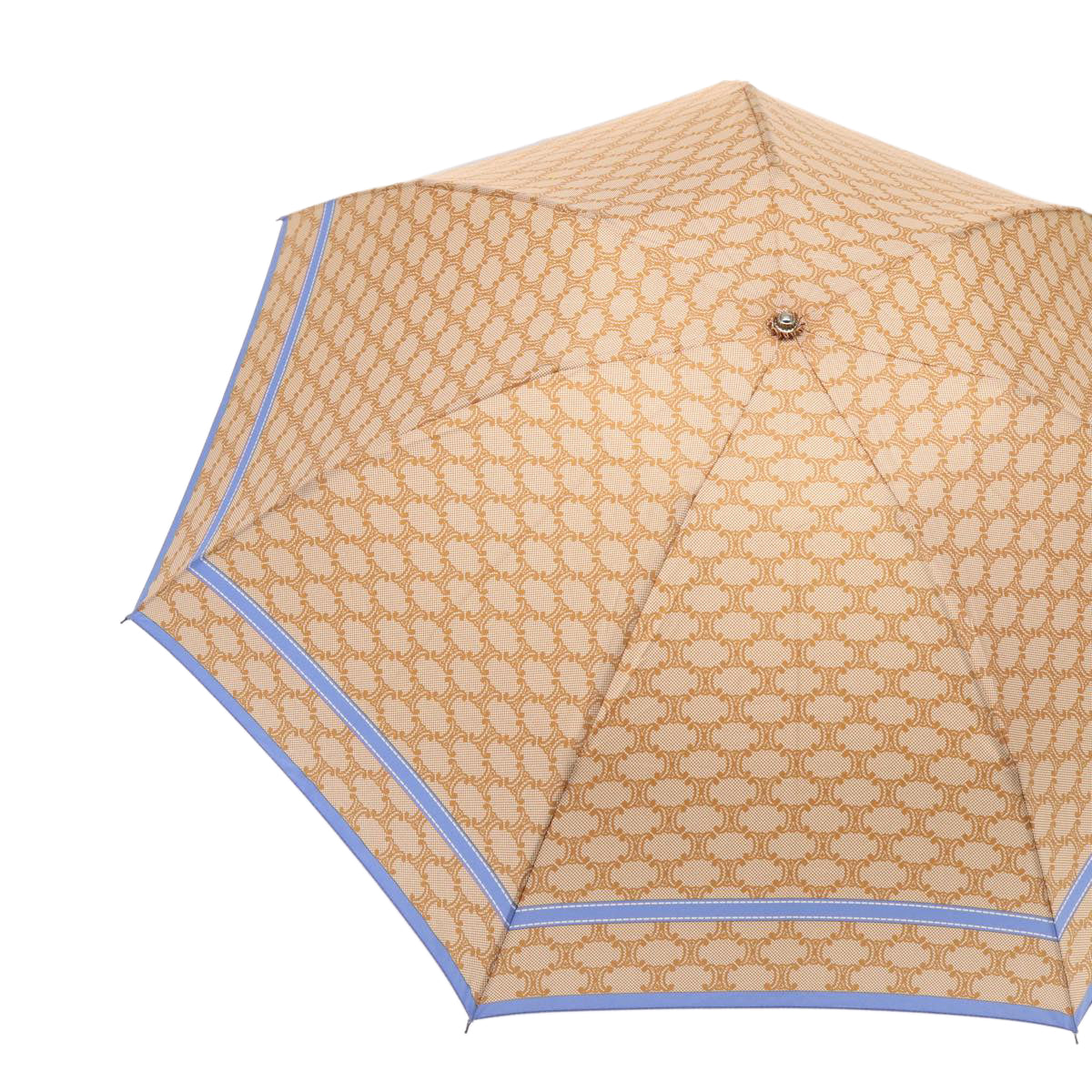 Luxury CELINE Macadam Canvas folding Umbrella Nylon Beige  81000