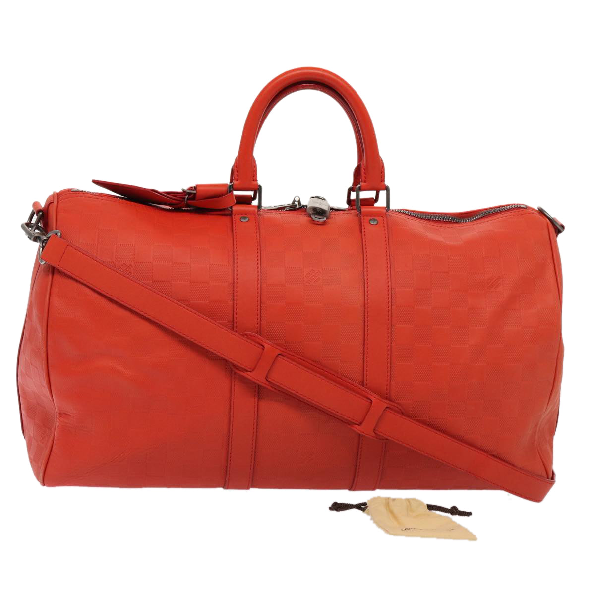 LOUIS VUITTON Damier Infini Keepall Bandouliere 45 Bag Fusion N41142 Auth 81041