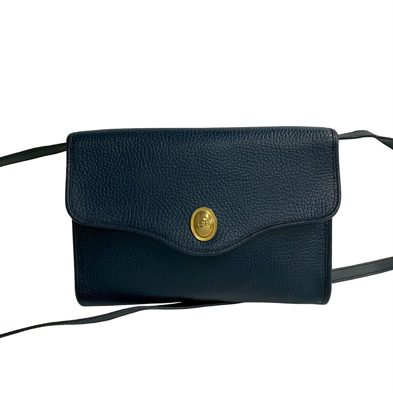 Christian Dior CD Logo Leather Shoulder Bag