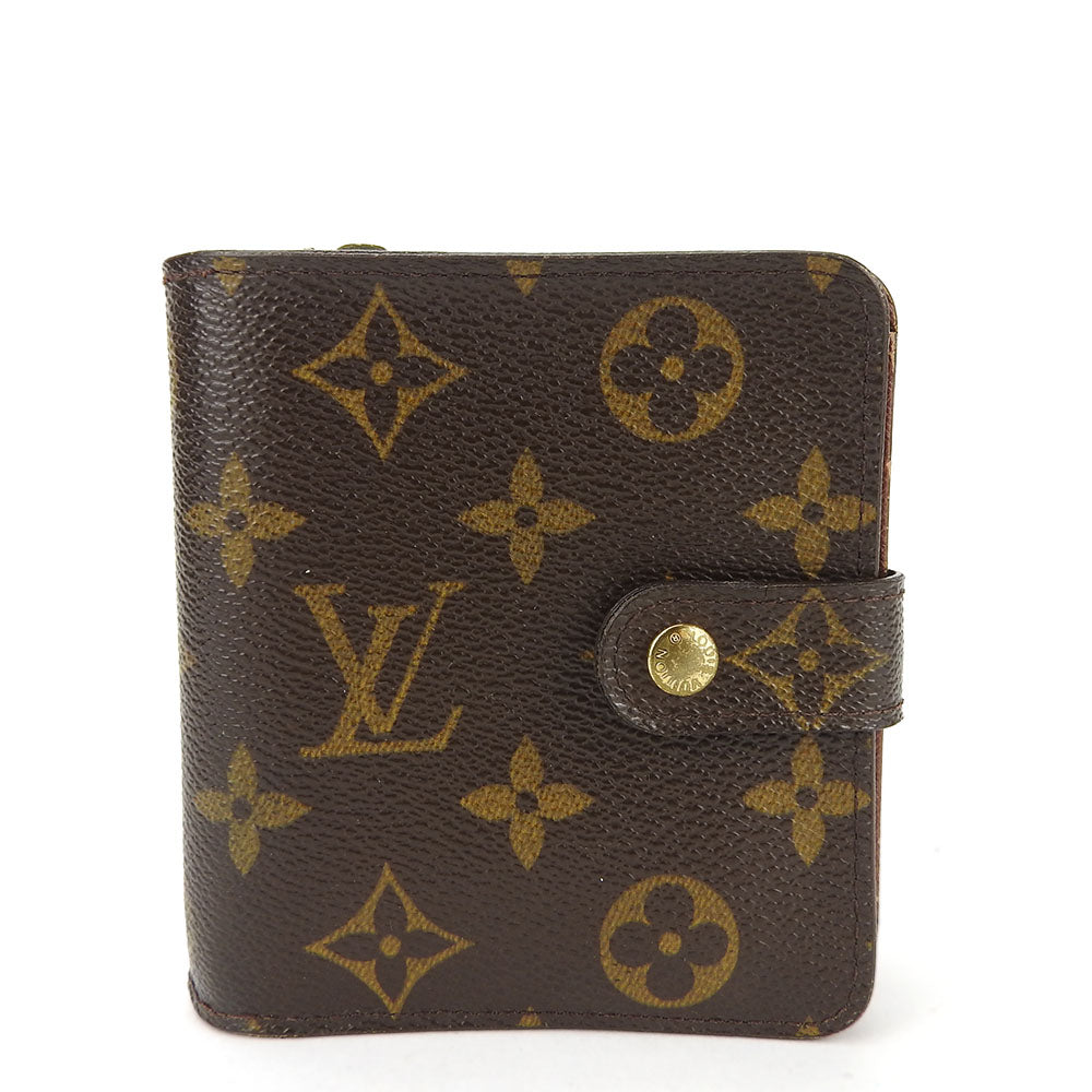 LOUIS VUITTON Bifold Wallet M61667 Monogram Brown Compact zip