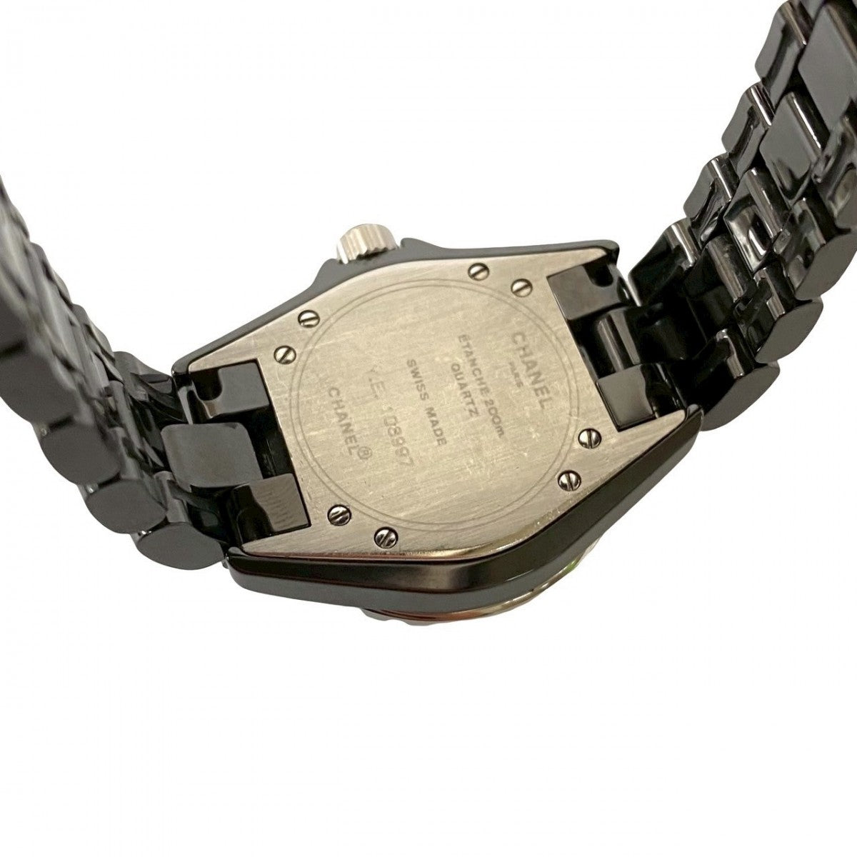 CHANEL Watches Stainless steel, ceramic black quartz J12 mens