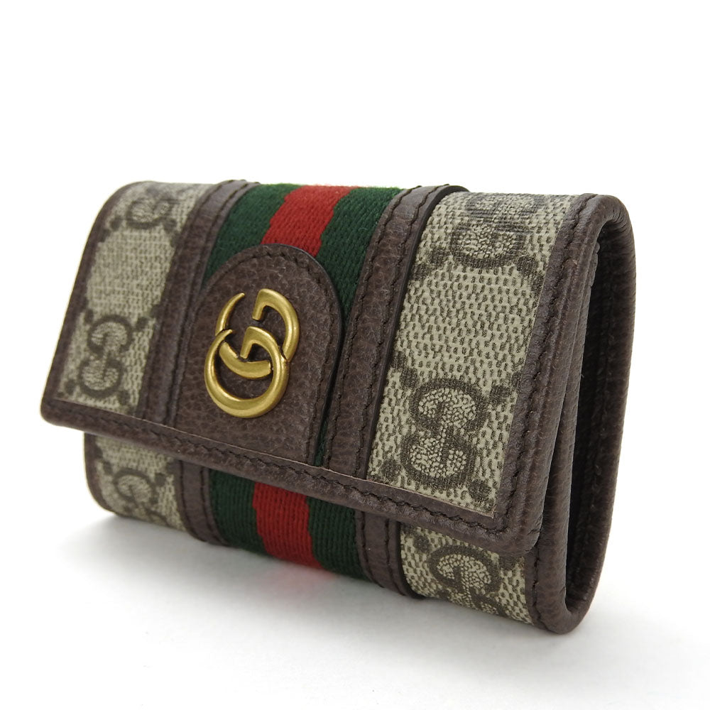 Gucci Ophidia GG Supreme Canvas Key Holder