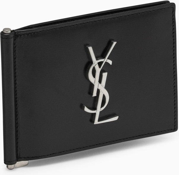 Luxury Saint Laurent Trending 2025 Men's Cassandre Bi Fold Leather Wallet in Black | Size UNICA | 4856300SX0E