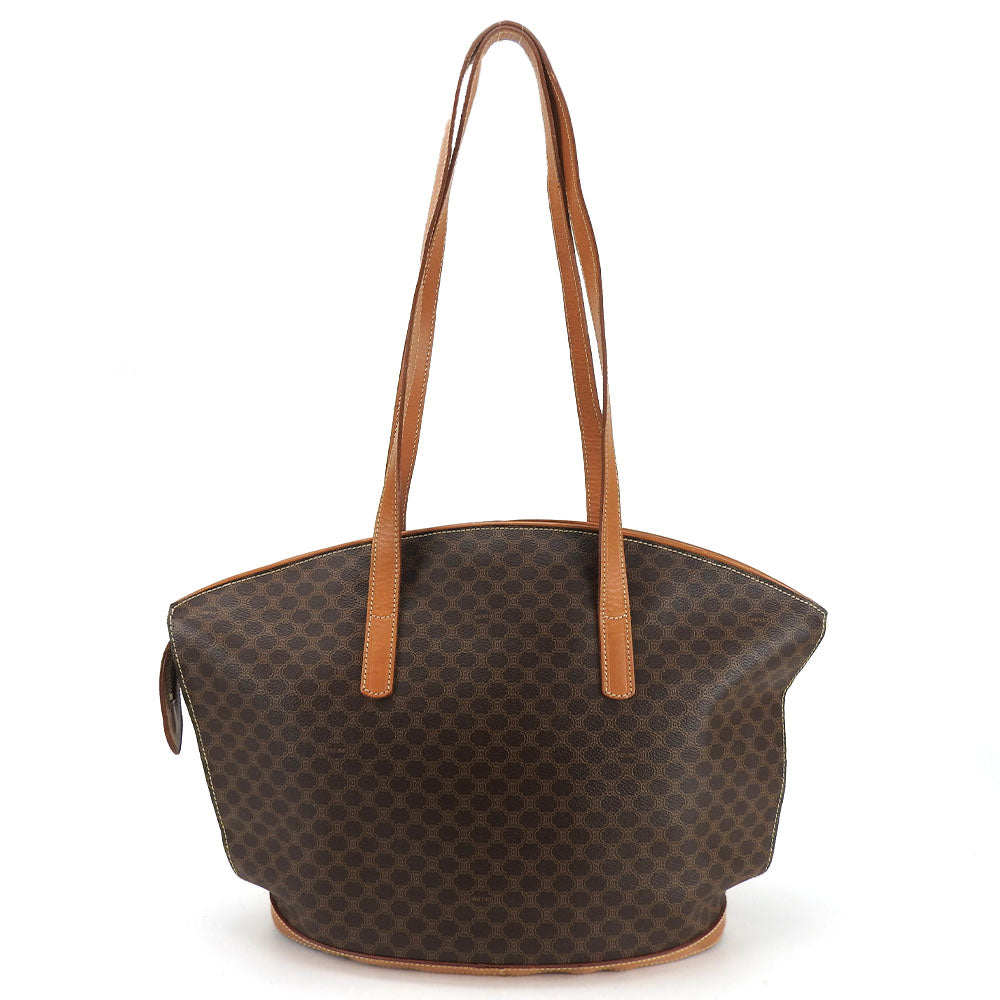 CELINE Tote Bag leather Brown Macadam