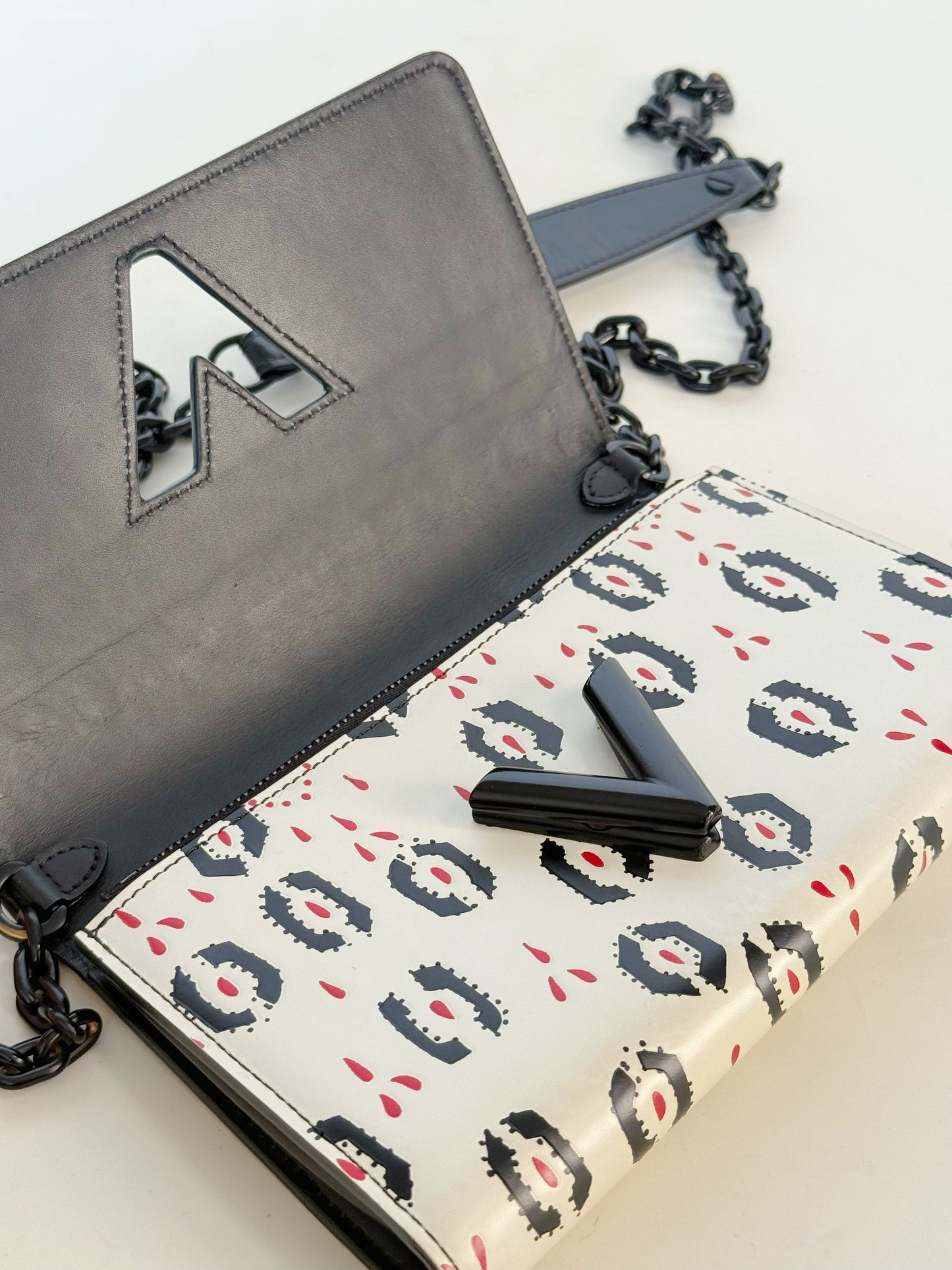 Louis Vuitton Leather Twist Wallet on Chain