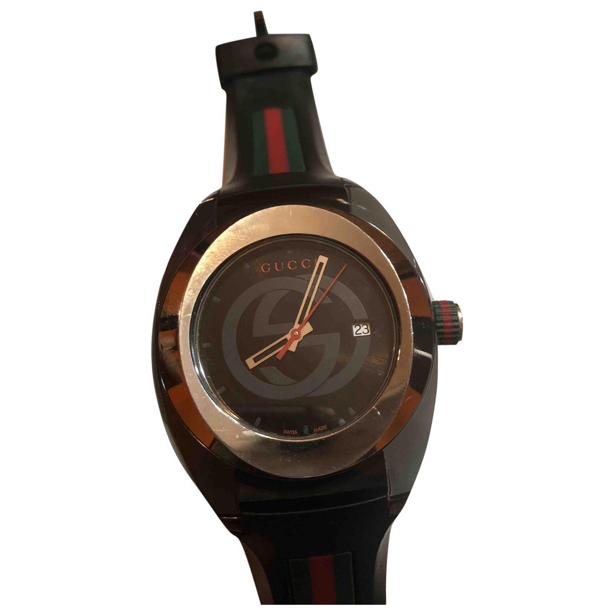 Gucci sync black steel watch