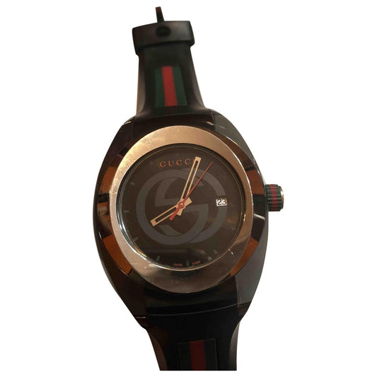 Gucci sync black steel watch