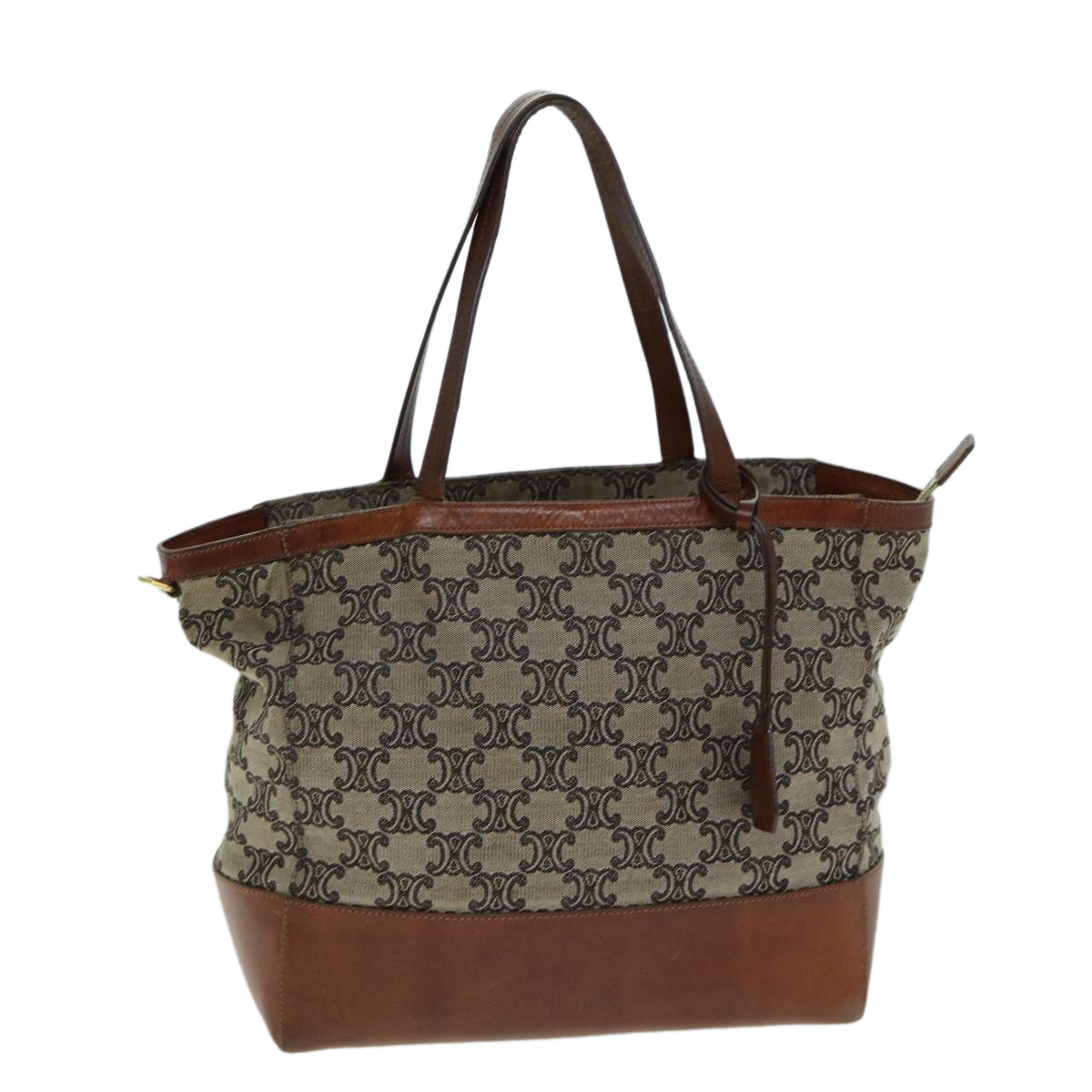 Luxury CELINE Macadam Canvas Tote Bag Beige  81619