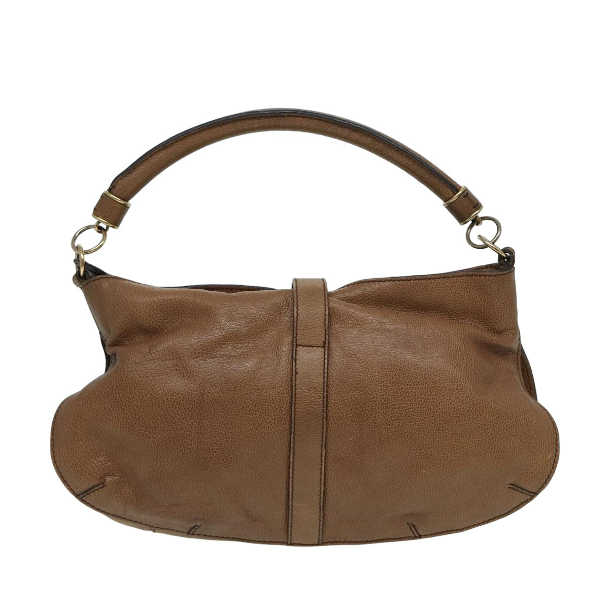 Luxury Burberry Shoulder Bag Leather 2way Brown Auth 81678