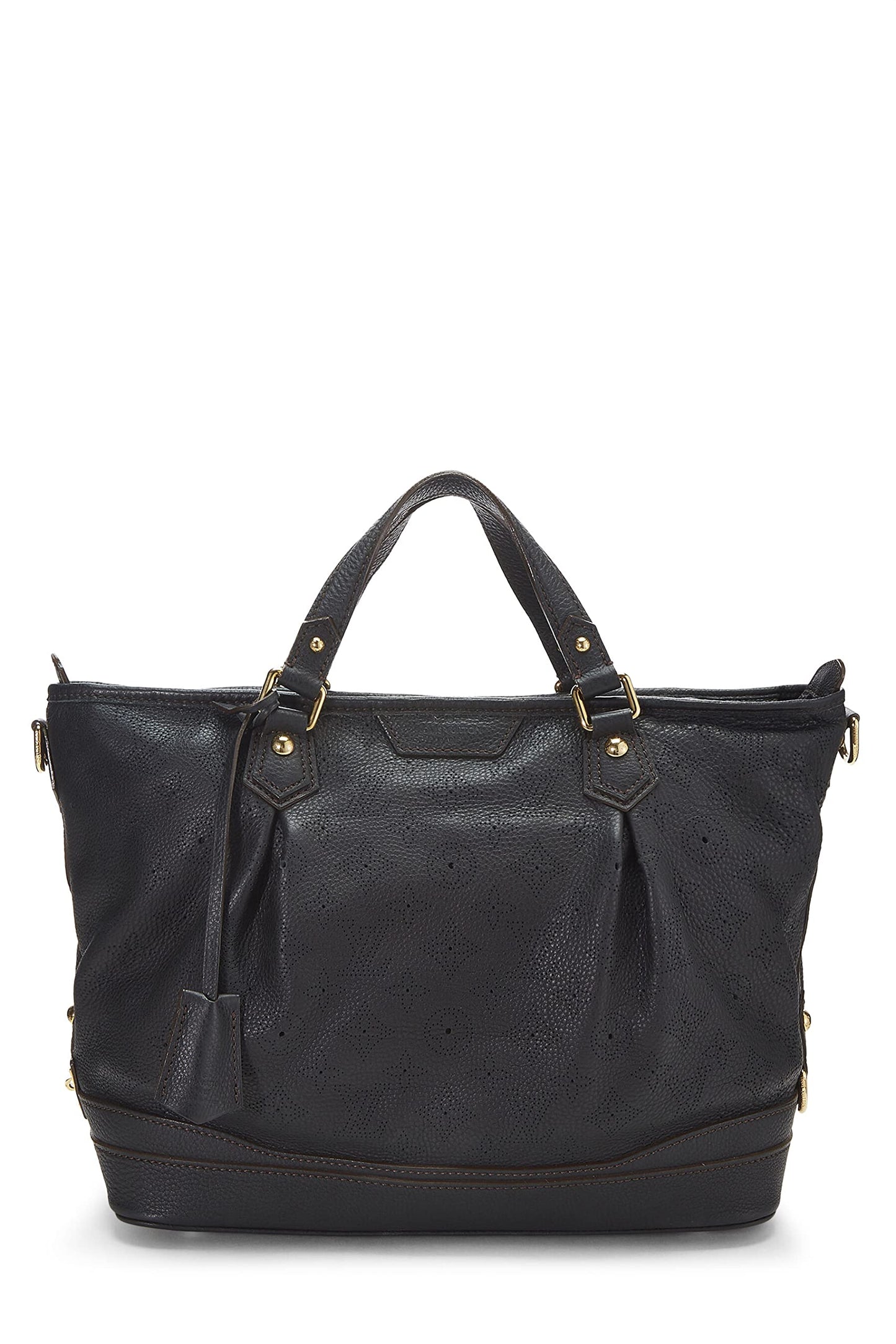Louis Vuitton, Black Monogram Mahina Leather Stellar PM, Black