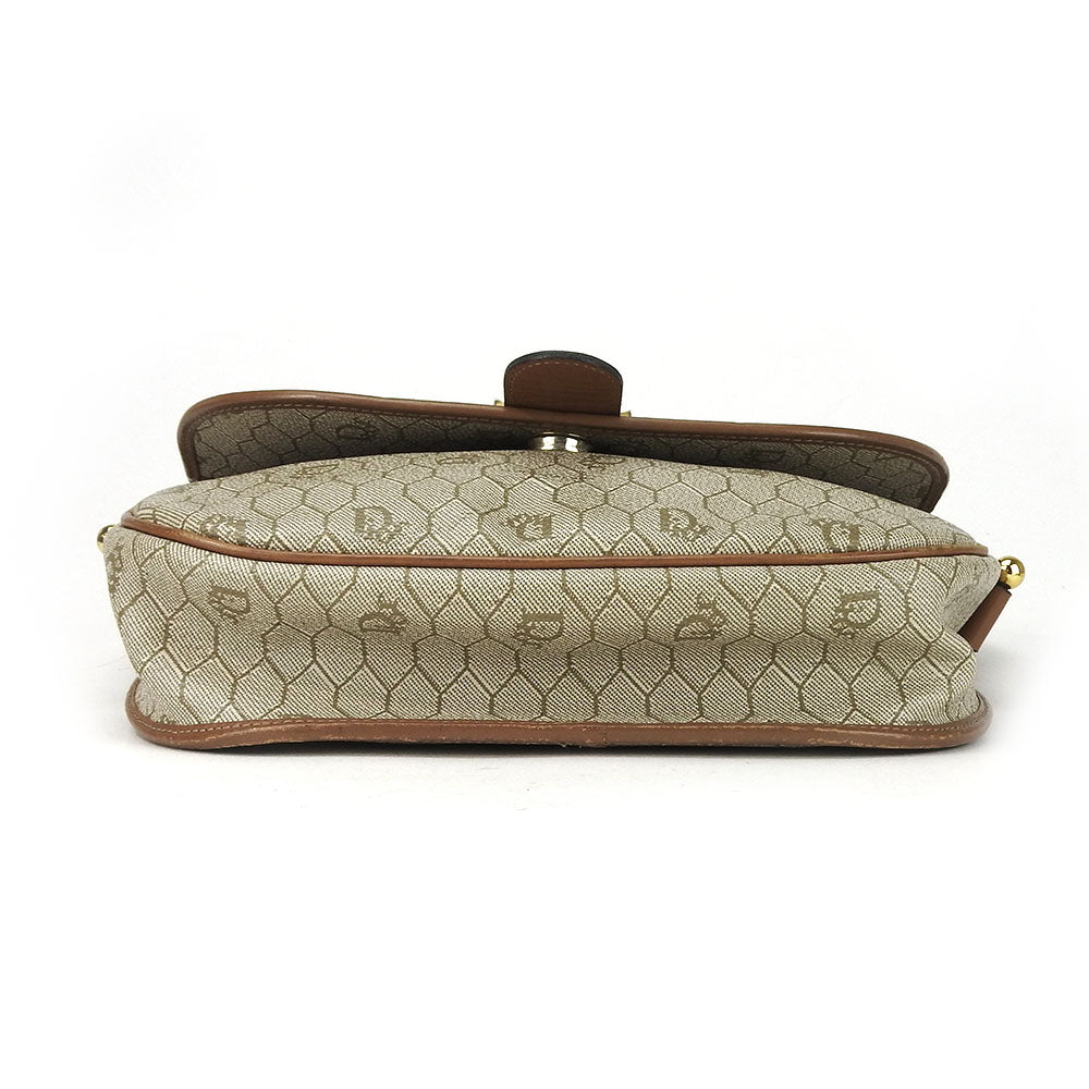 Christian Dior Honeycomb Pattern PVC Leather Shoulder Bag