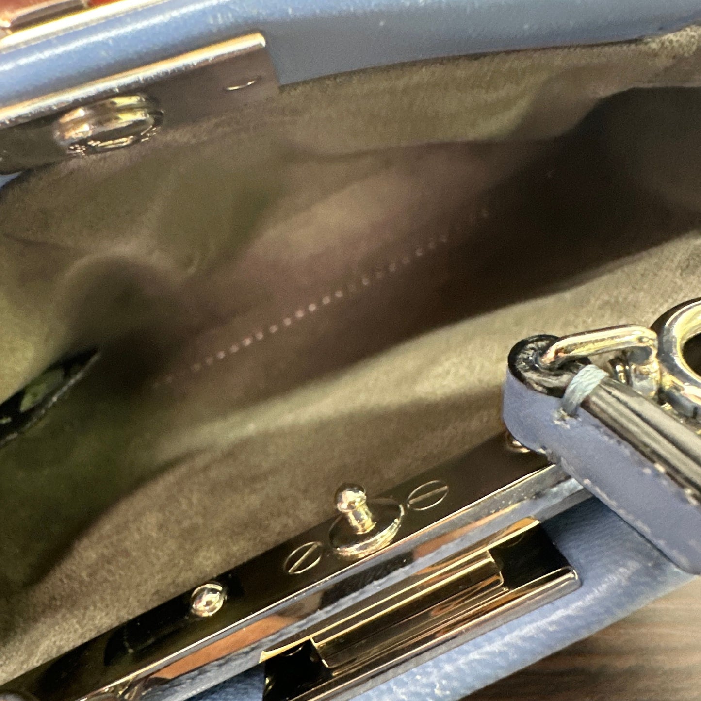 Fendi | Bags | Fendi Peekaboo Bag Leather Micro Blue LB119504