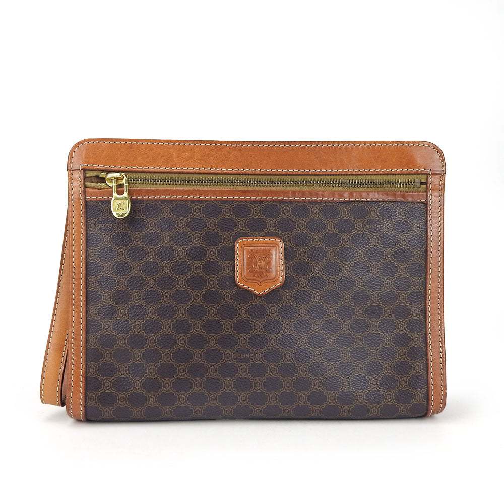 CELINE business bag PVC, Leather Brown Women