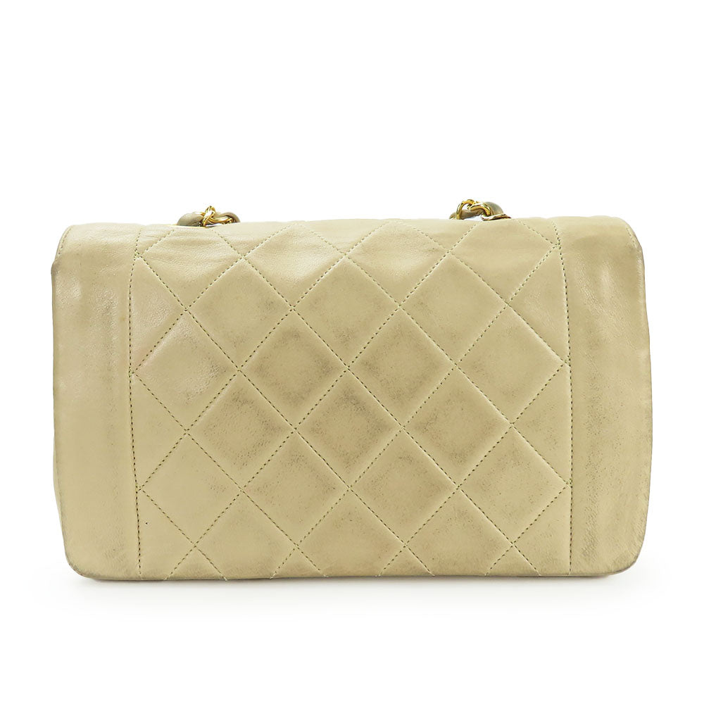 Chanel Diana Lambskin Shoulder Bag Classic Flap