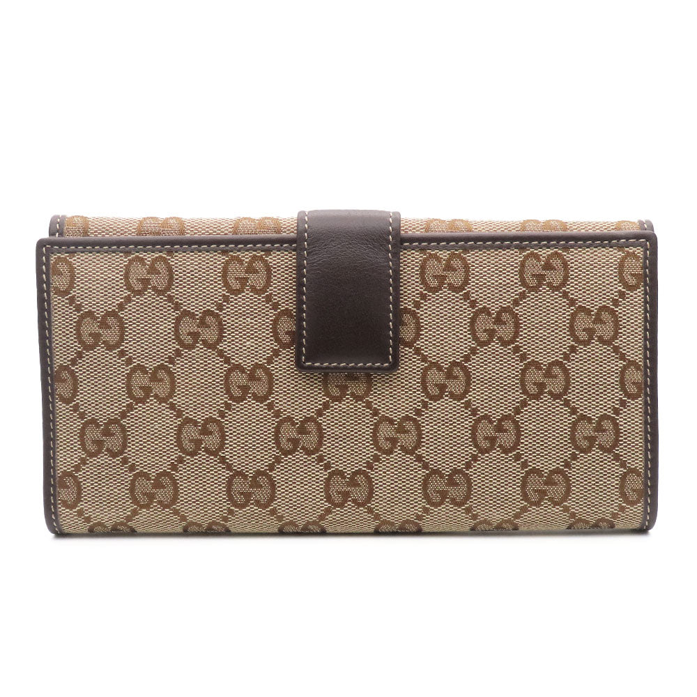 GUCCI Long Wallet Purse 245723 GG canvas Brown