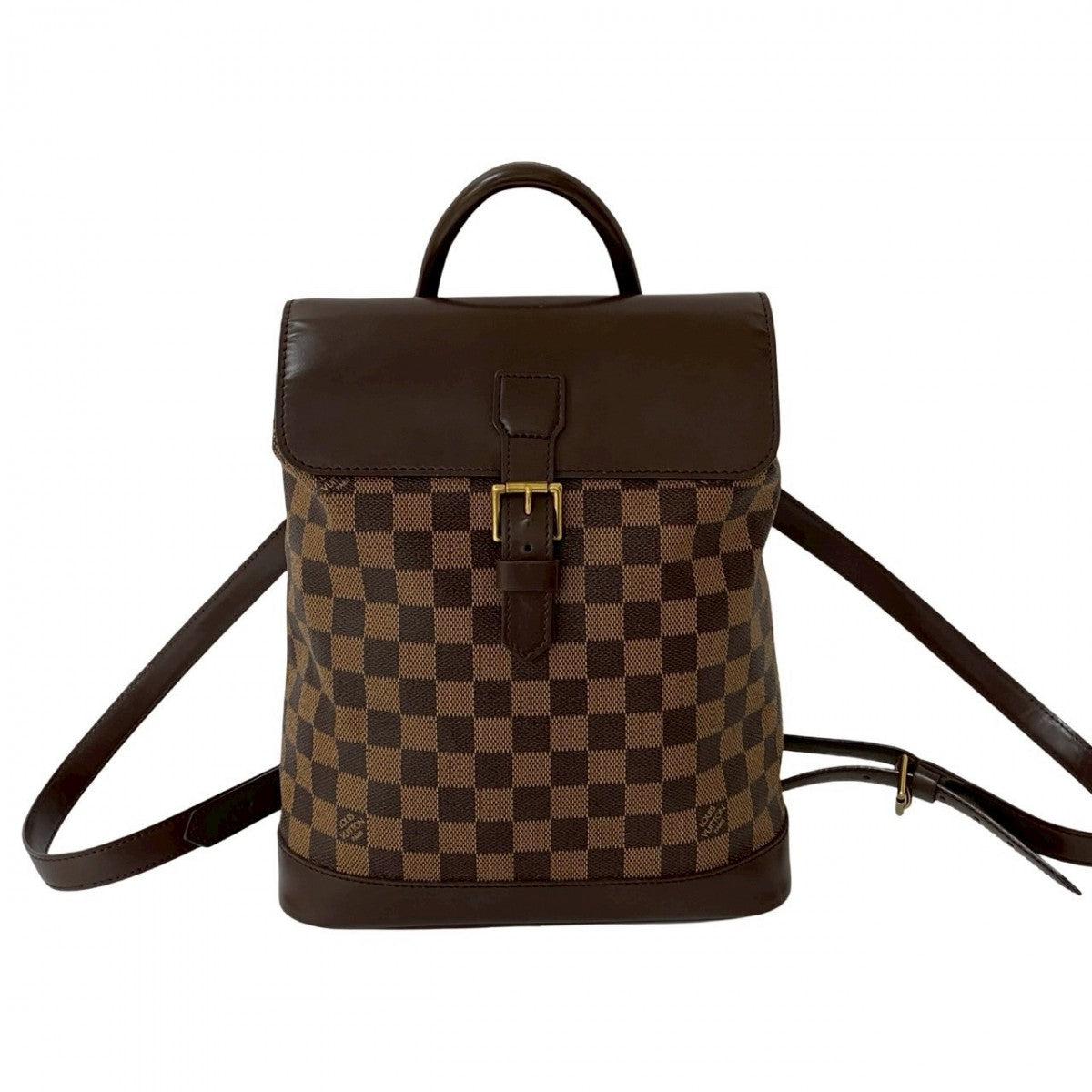 LOUIS VUITTON Backpack N51132 Leather, PVC Brown Damier Shoulder Bag Damier Soho Women