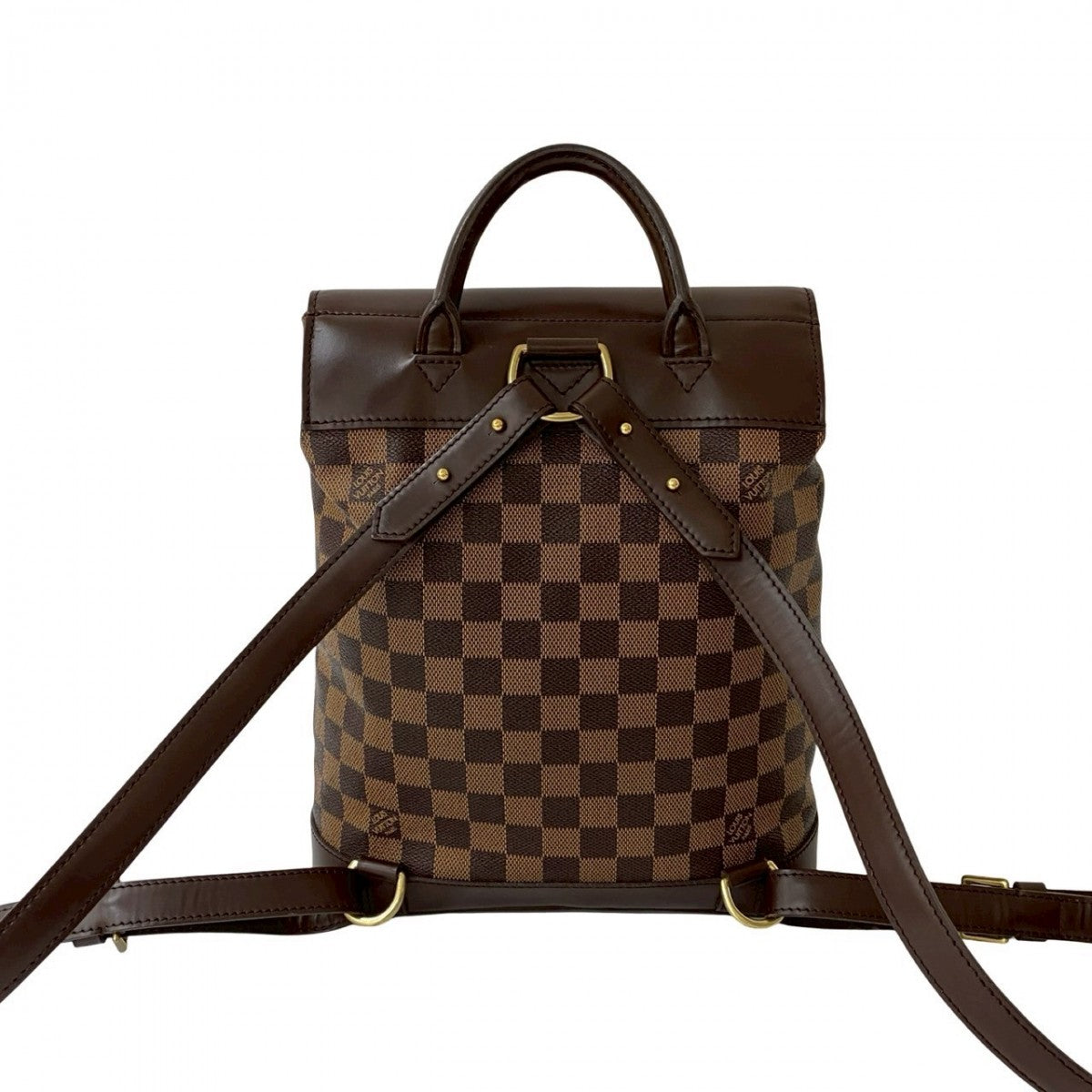 LOUIS VUITTON Backpack N51132 Leather, PVC Brown Damier Shoulder Bag Damier Soho Women