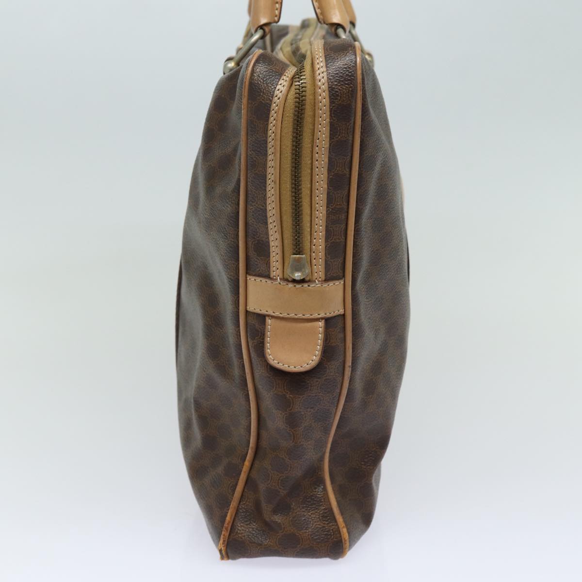 Luxury CELINE Macadam Canvas Business Bag PVC Leather Brown  81964