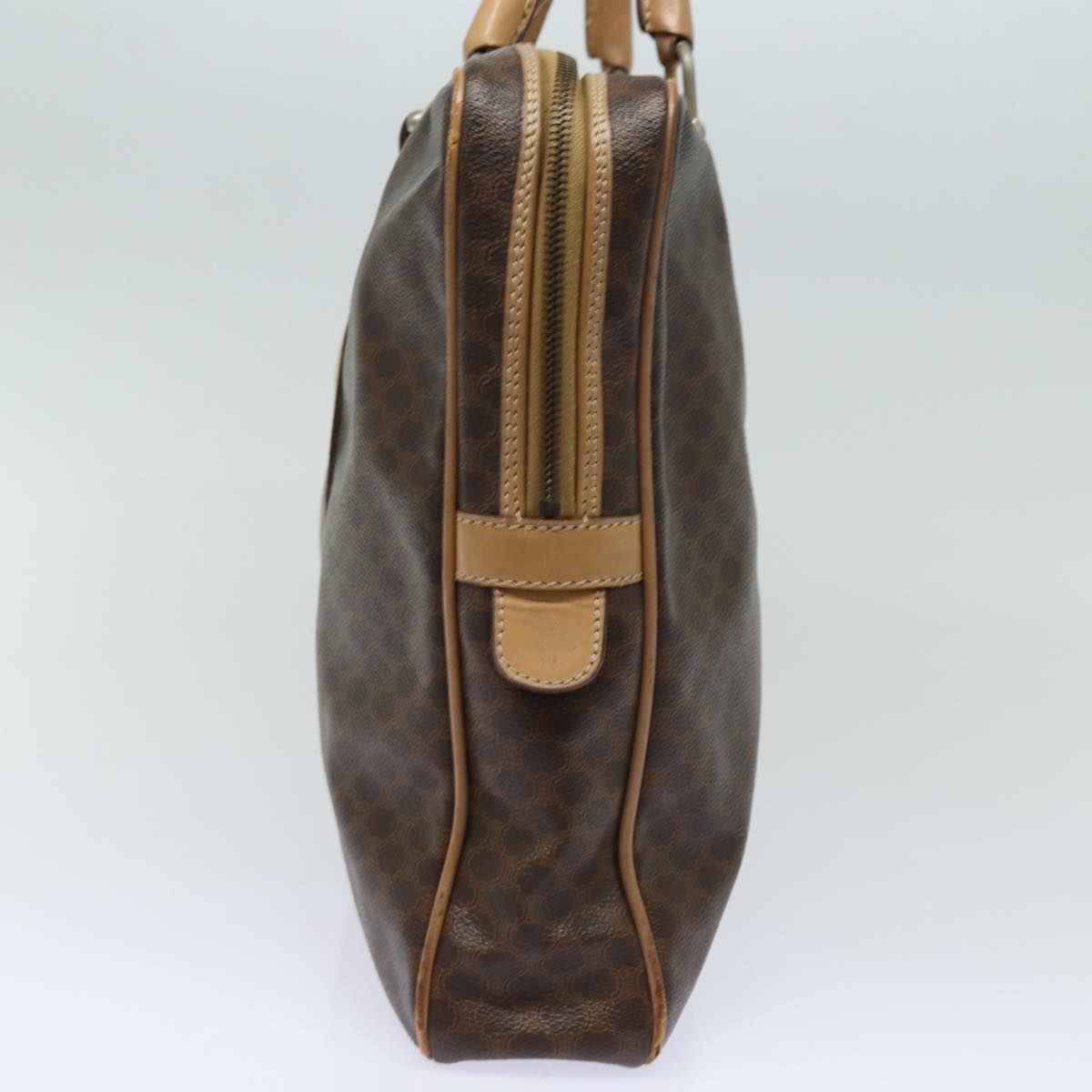 Luxury CELINE Macadam Canvas Business Bag PVC Leather Brown  81964