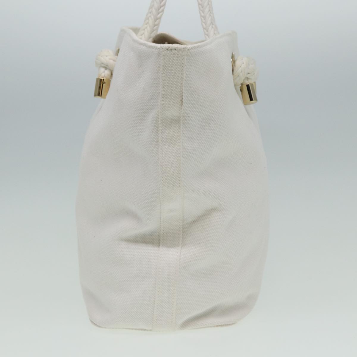Luxury Burberry Tote Bag Canvas White Auth 81965