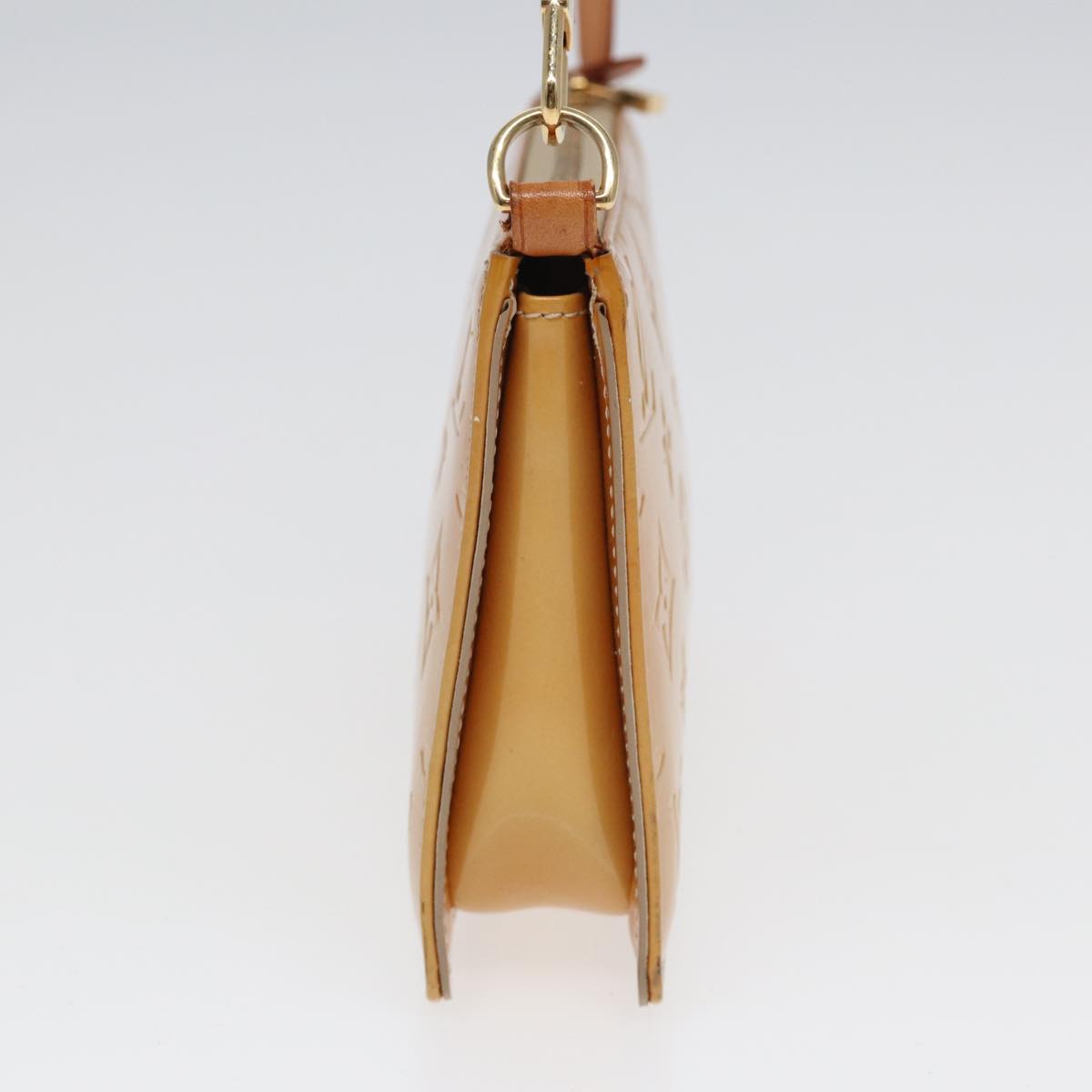 LOUIS VUITTON Monogram Vernis Lexington Accessory Pouch Beige M91010 Auth 81991