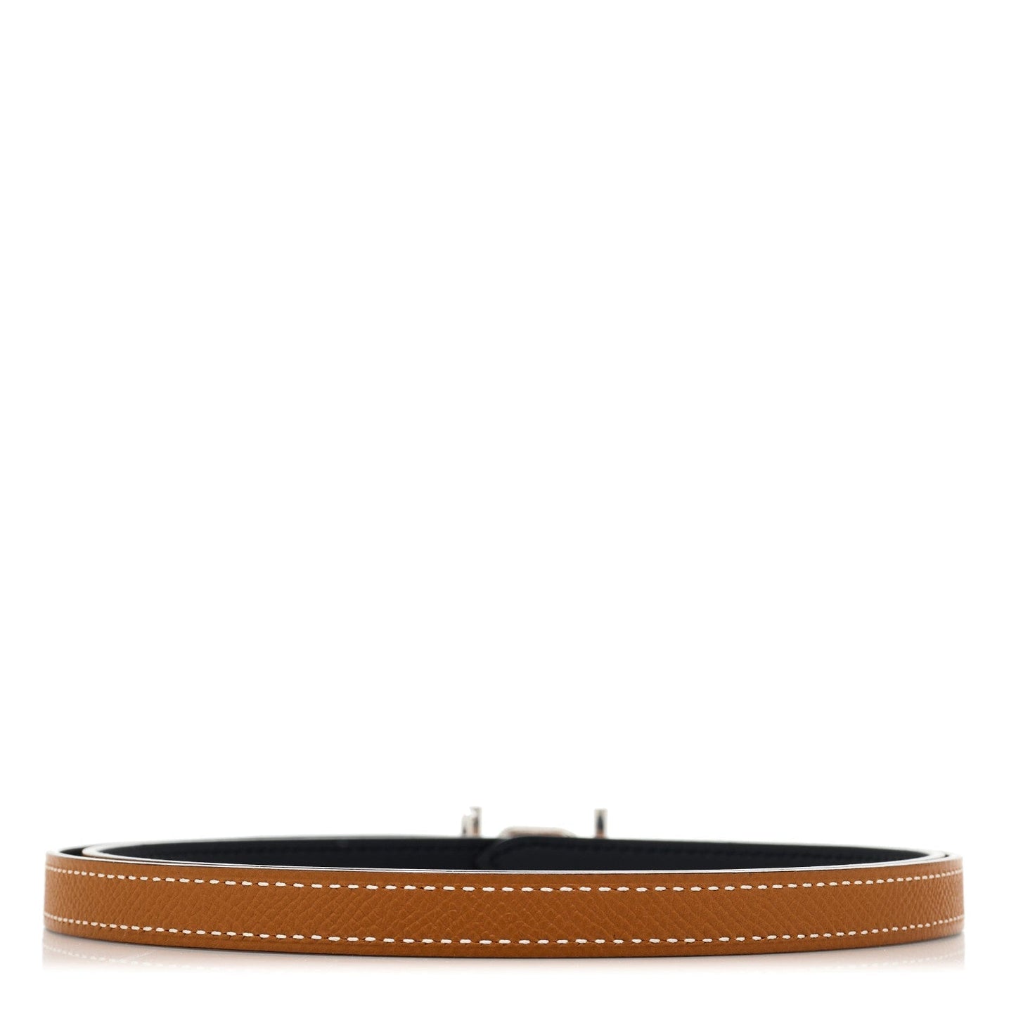 Hermes Swift Epsom 18K White Gold Diamond 13mm Ancre Belt 85 34 Black Gold