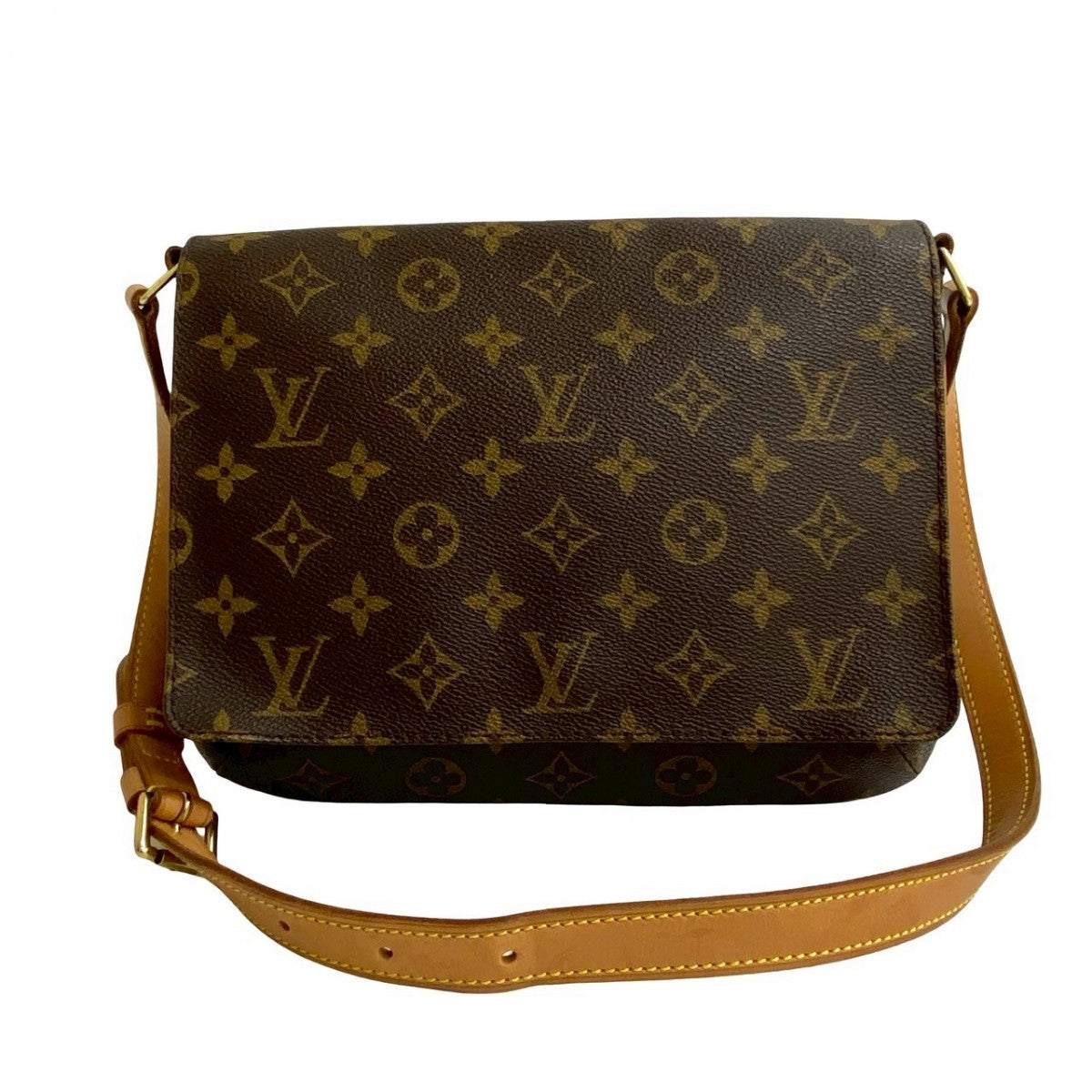 LOUIS VUITTON Shoulder Bag M51257 Epi Leather Brown Monogram Musette tango short Women