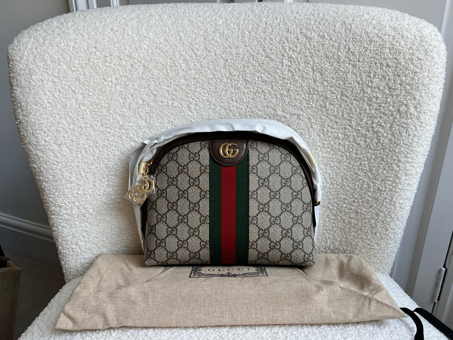 Gucci Ophidia GG Supreme Rounded Top Shoulder Bag (RRP £1,380)