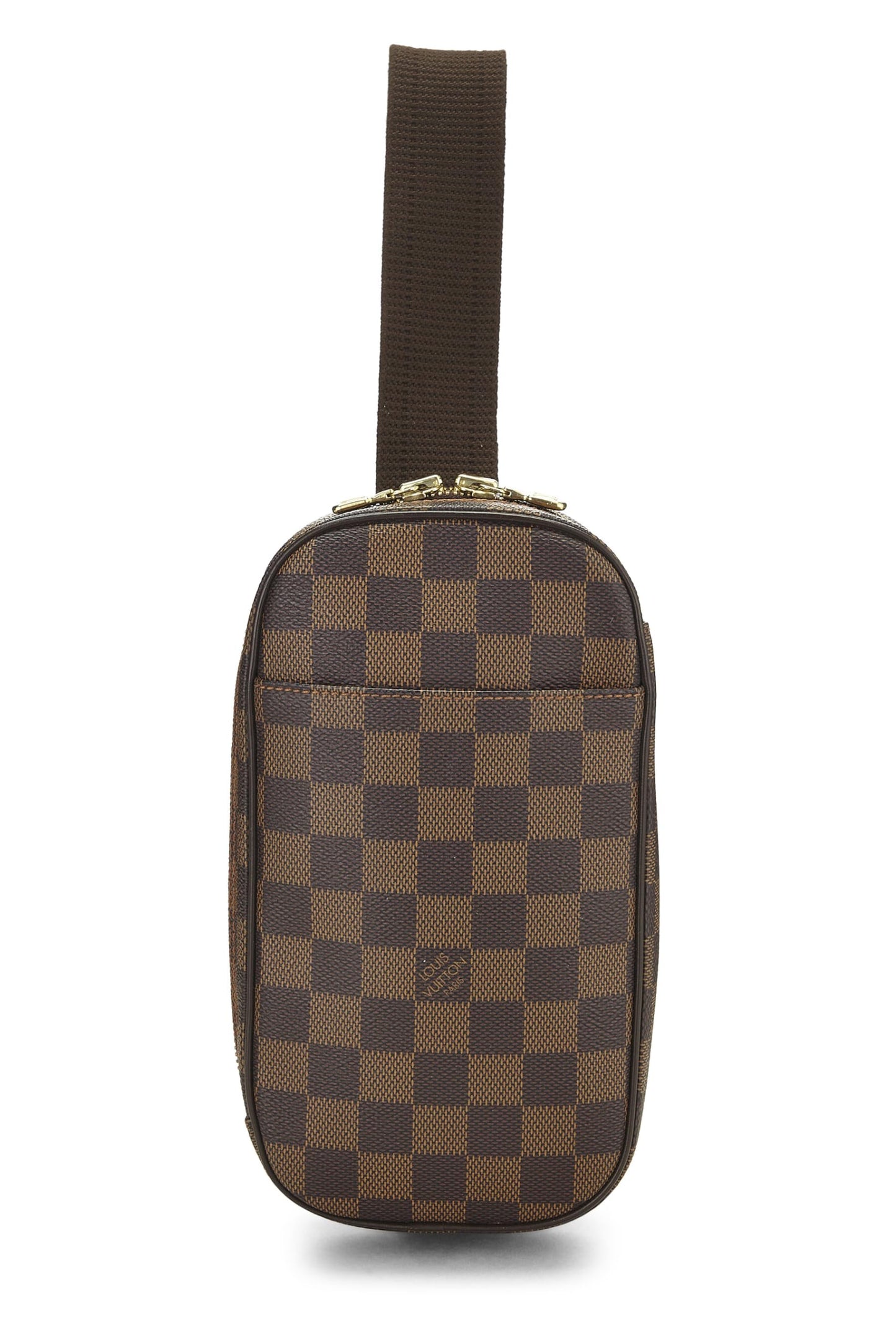 Louis Vuitton, Damier Ebene Canvas Pochette Gange, Brown