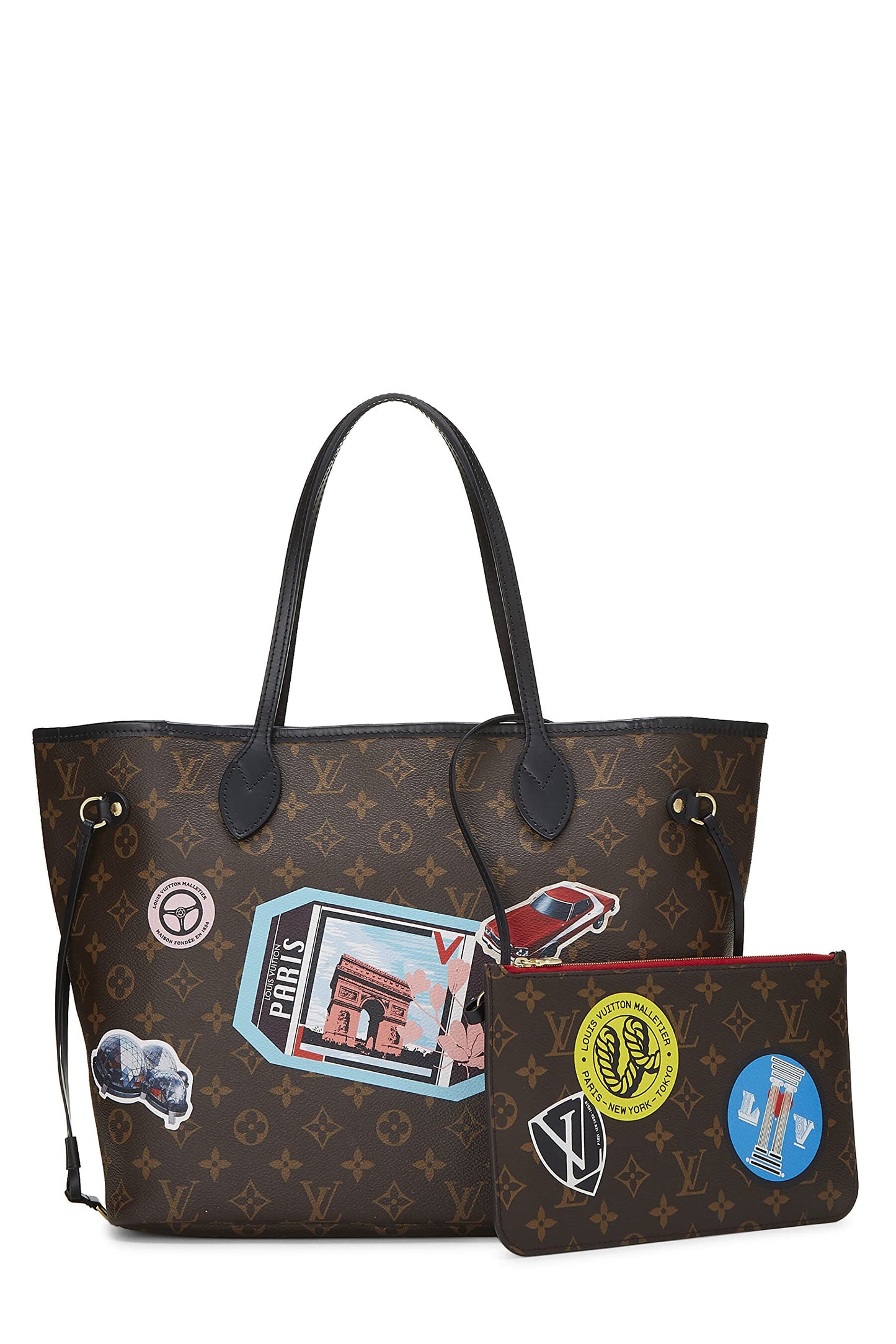 Louis Vuitton, Monogram Canvas World Tour Neverfull MM, Brown