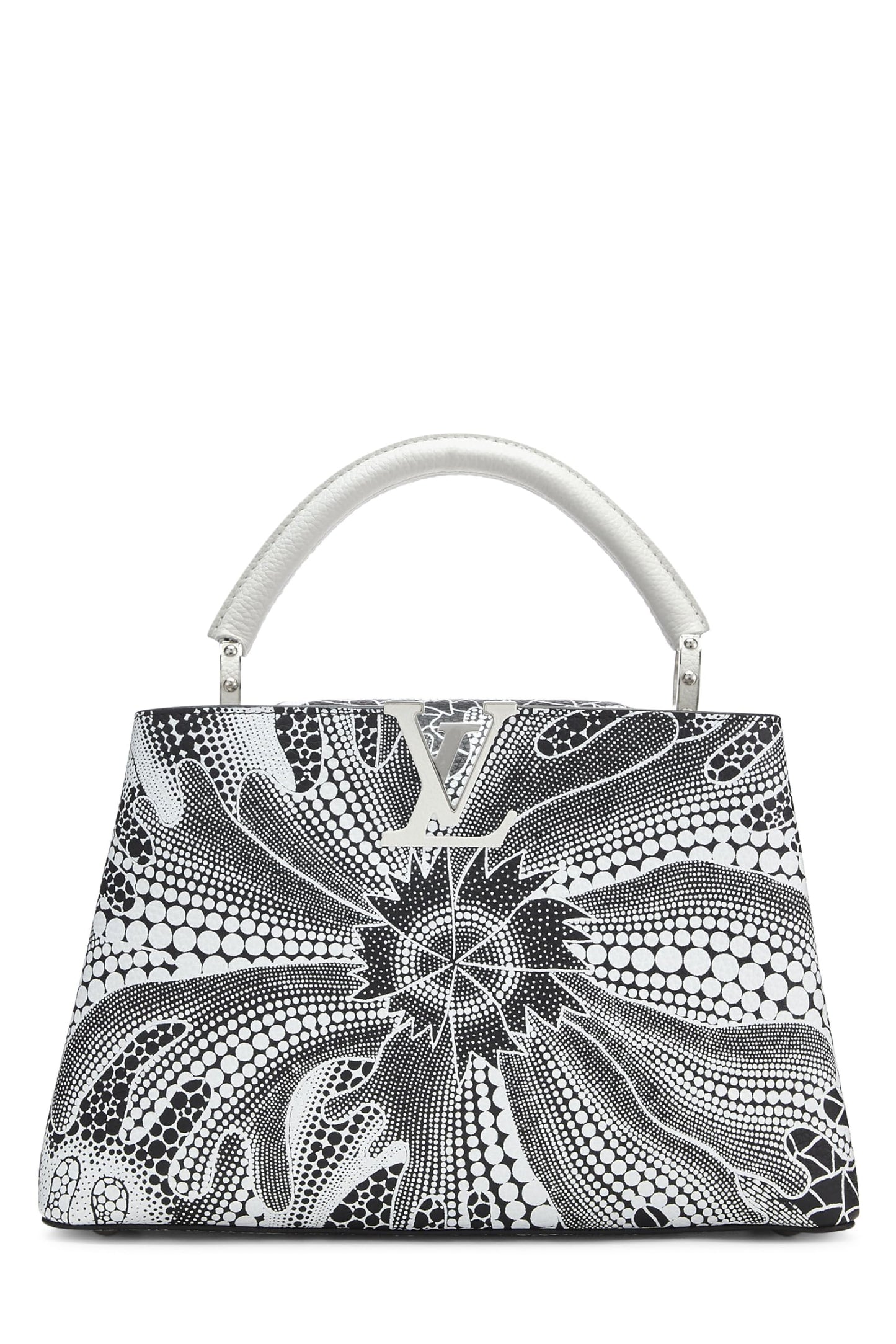 Louis Vuitton, LV x YK Black & White Taurillon Capucines MM, Multi